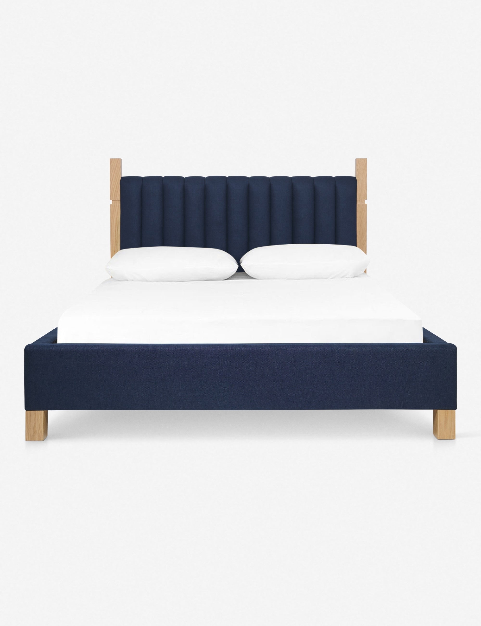 Ambleside Bed by Ginny Macdonald - Handcrafted Wooden Bed Frame with Upholstered Headboard | Perfect for Master Bedroom, Guest Room & Cozy Bedroom Decor