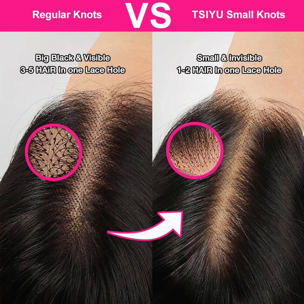 13x6 Deep Wave Lace Front Wigs Human Hair - Pre Plucked & Bleached HD Lace Frontal Wig with Baby Hair - 180% Density 28 Inch Natural Black Curly Hair for Women - Perfect for Daily Wear, Cosplay & Special Occasions