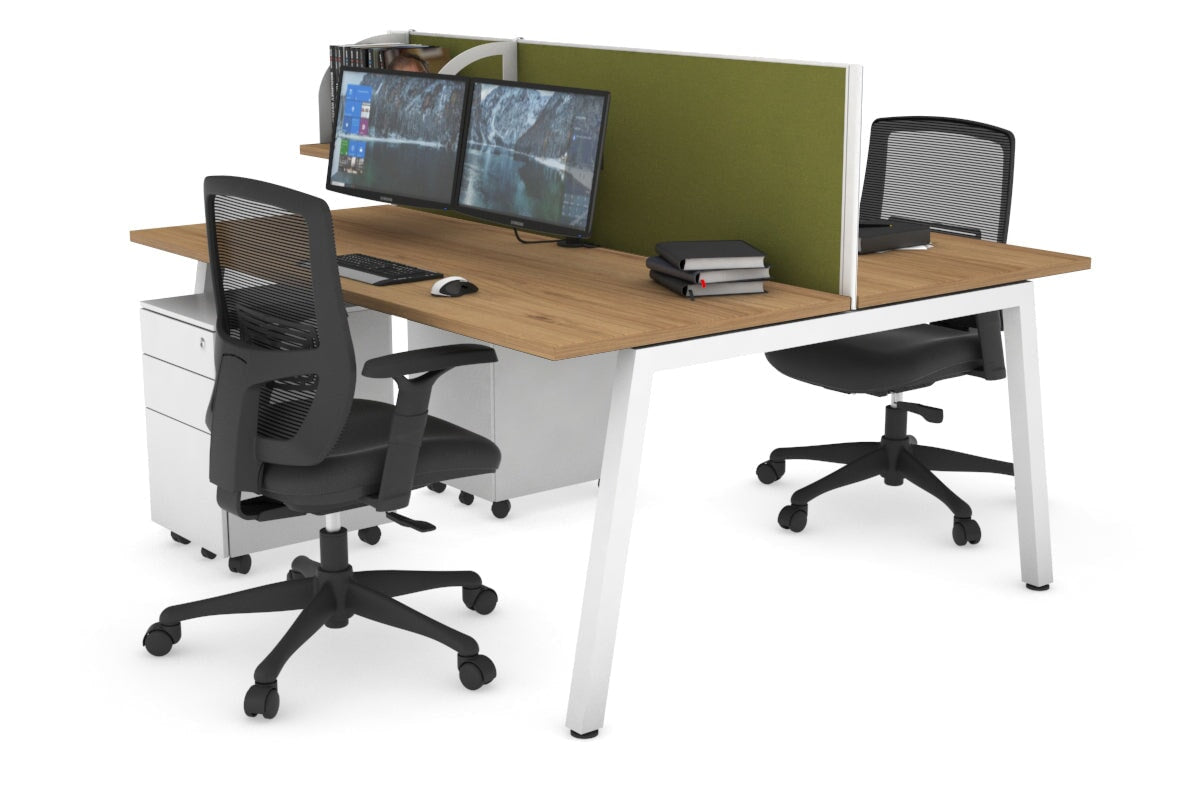 Quadro 2 Person Office Workstation Desk [1400L x 700W] - Perfect for Shared Workspaces & Collaborative Office Environments