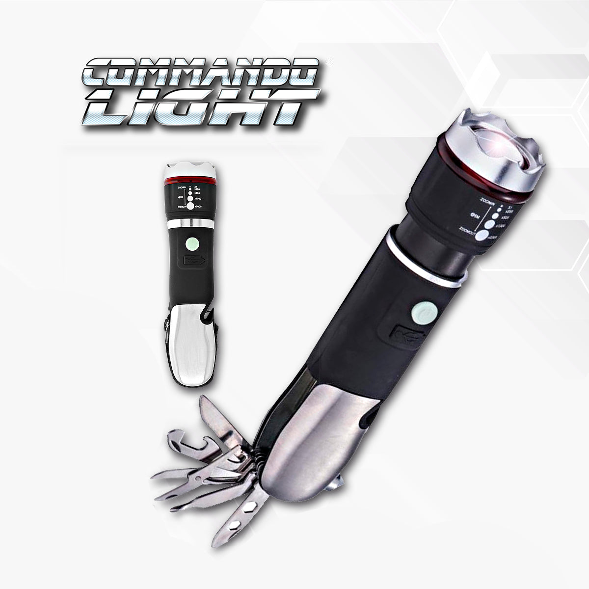 Commando Light - Ultra Bright LED Flashlight for Outdoor Adventures, Camping, Hiking & Emergency Use | Waterproof & Durable Tactical Light for Survival Gear