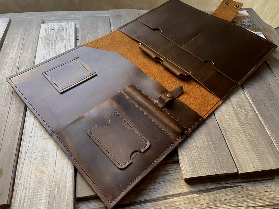 Custom Leather MacBook Pro 15 Inch Case Sleeve - Premium Protective Cover for Laptop - Perfect for Work, Travel & School Accessories