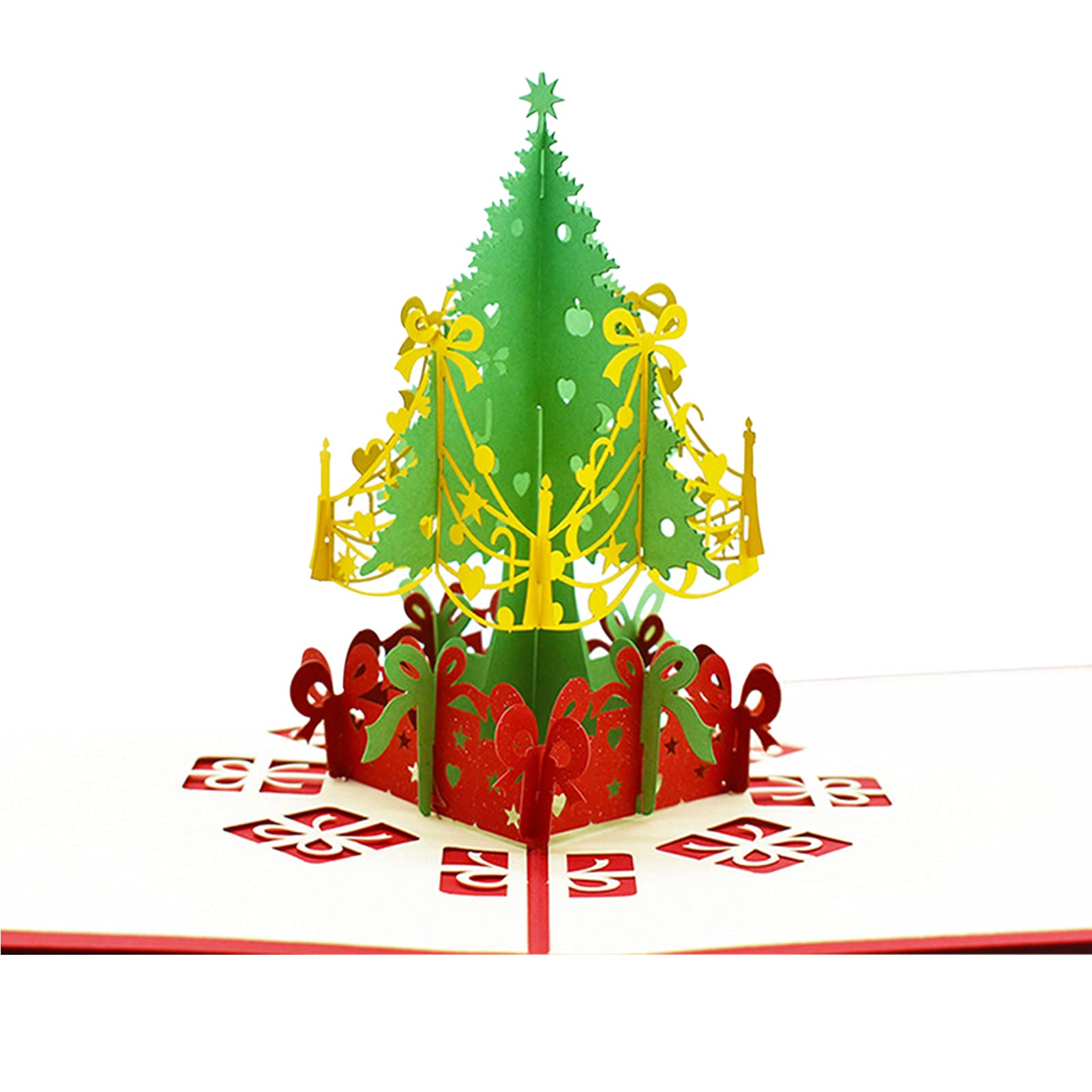 Homtoozhii 3D Pop Up Christmas Cards - Festive Holiday Greeting Cards with Envelopes (Xmas Tree & Snow Designs) - Perfect for Christmas Decorations, New Year Gifts & Holiday Celebrations