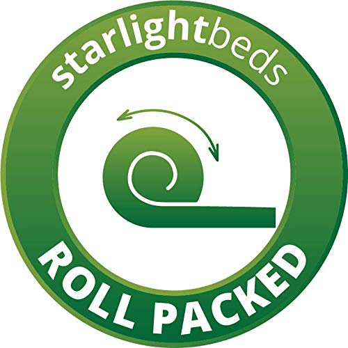 Starlight Beds Brick Design Quilted Sprung Hybrid Mattress with Memory Foam Layer - Soft Firmness, 18cm Deep, White, Single Size (3ft x 6ft3) | Perfect for Guest Rooms, Dorms & Small Bedrooms | Hypoallergenic & Pressure-Relieving Sleep Solution