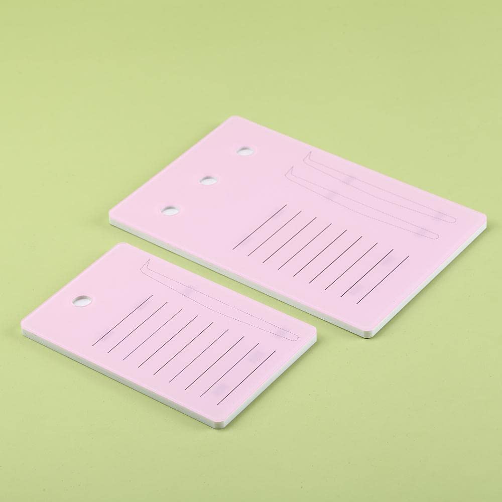 Professional Acrylic Eyelash Extension Palette - False Eyelash Organizer with Adhesive Glue & Tweezers - Pink Large Size for Lash Artists & Salons - Perfect for Eyelash Extension Application & Storage