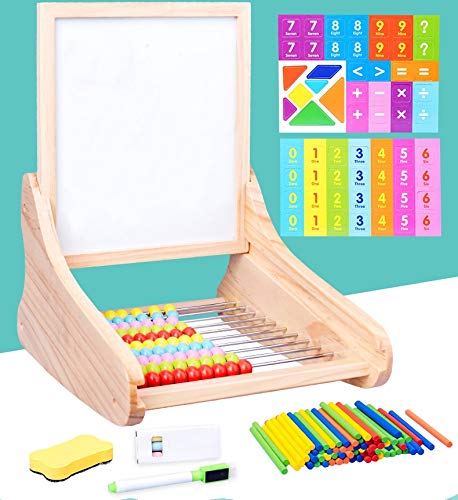 Educational Wooden Abacus Toy for Kids - Multi-Function Math Learning Tool with Drawing Board & Calculation Frame - Perfect for Homeschooling, Preschool Learning & Early Childhood Development