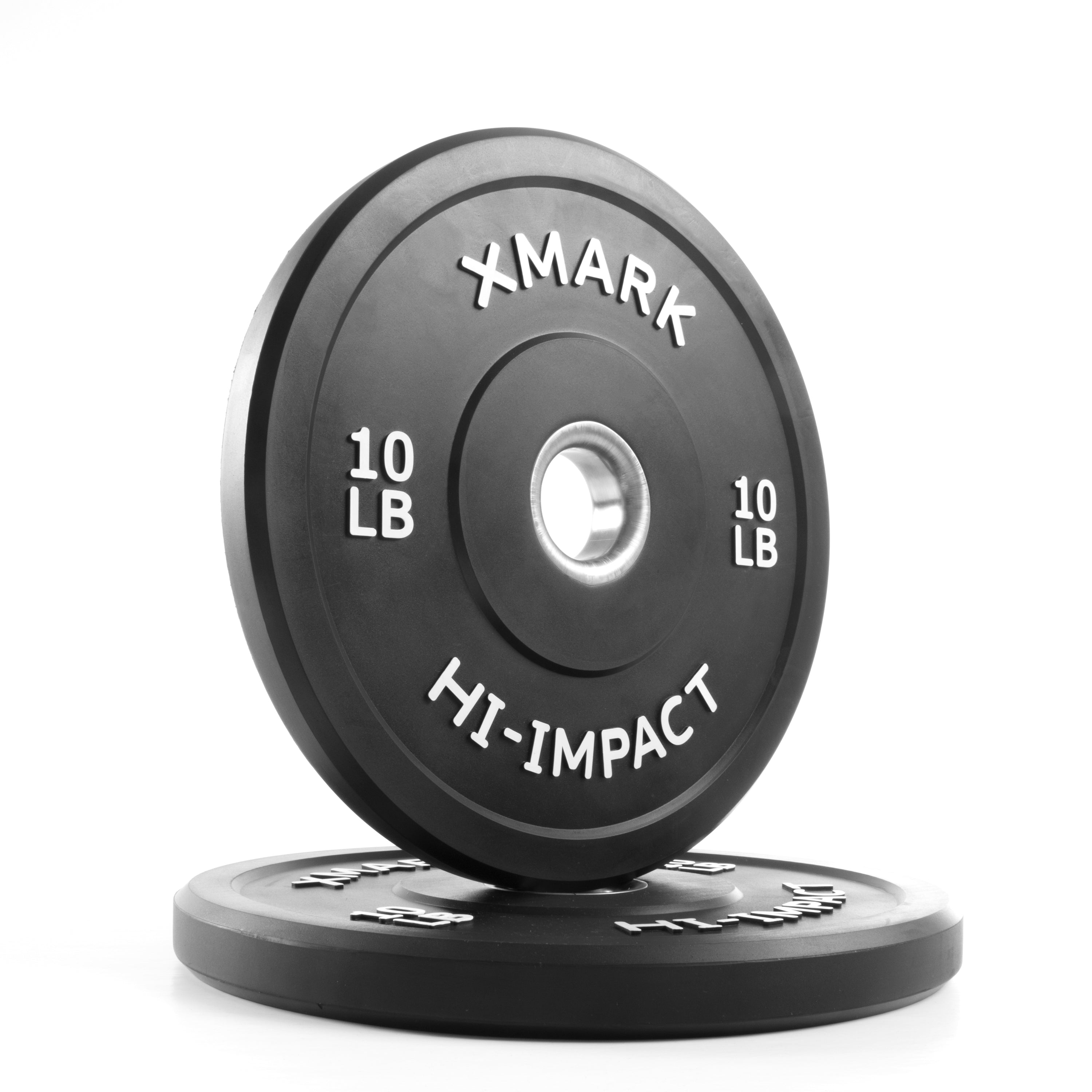 Premium Hi-Impact Bumper Plates - Olympic Weightlifting Plates for CrossFit, Powerlifting & Home Gym Workouts - Durable Rubber Plates for Drop Protection & Noise Reduction