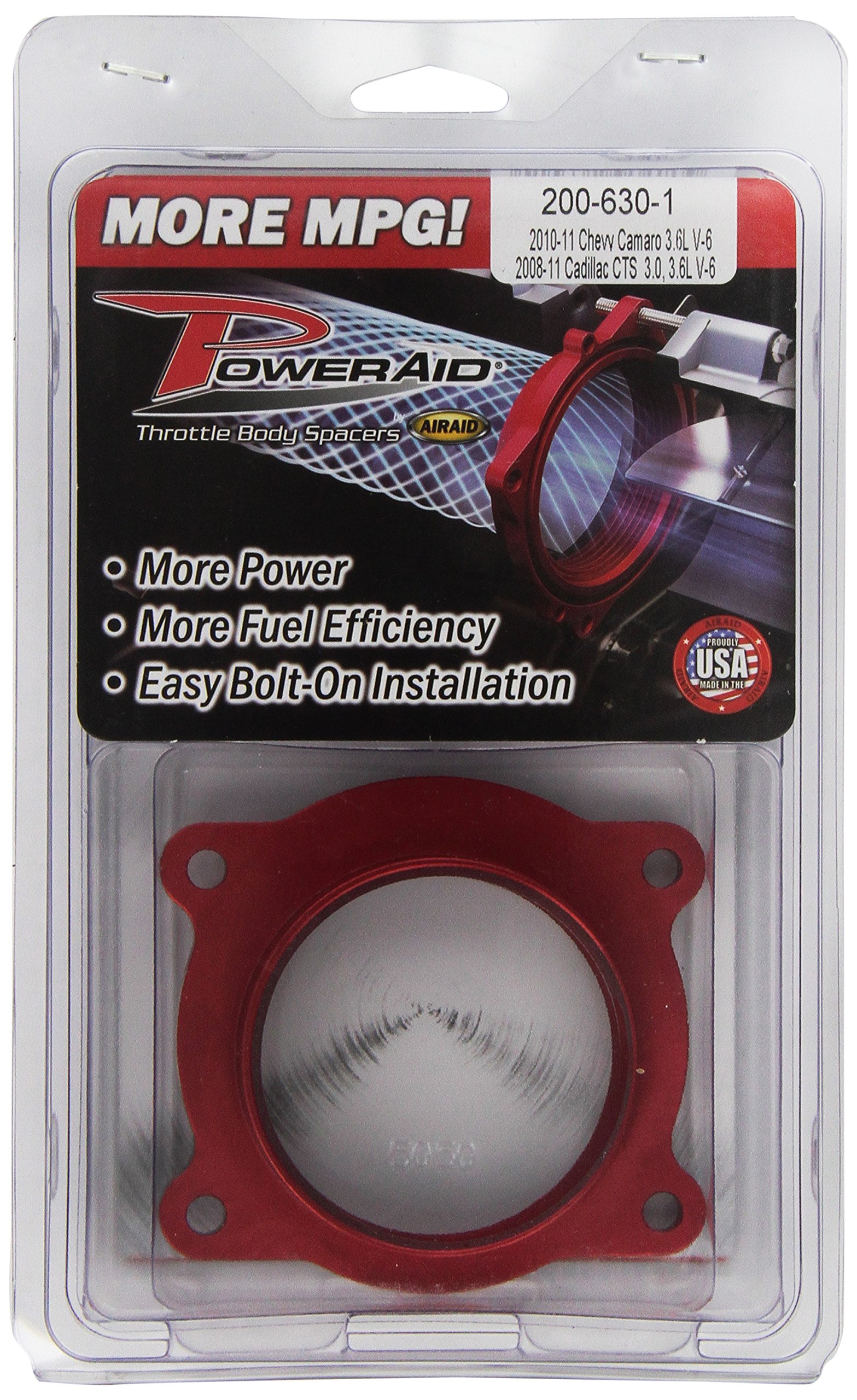 Airaid 200-630-1 PowerAid Throttle Body Spacer for Improved Engine Performance - Perfect for Off-Roading & Truck Upgrades