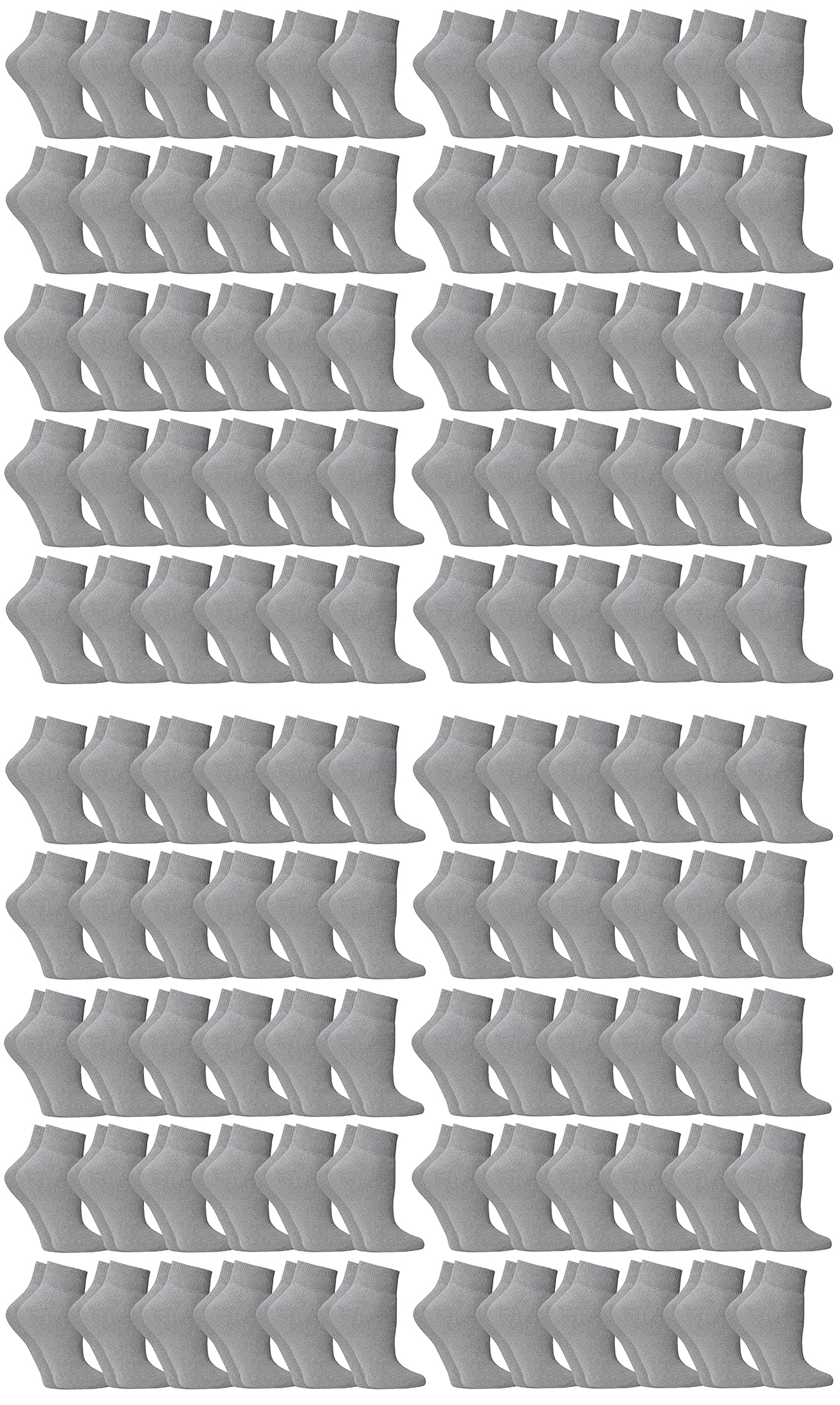 120 Pairs Low Cut Cotton Socks for Men & Women - Lightweight Ankle Socks Bulk Pack for Donation & Homeless Support