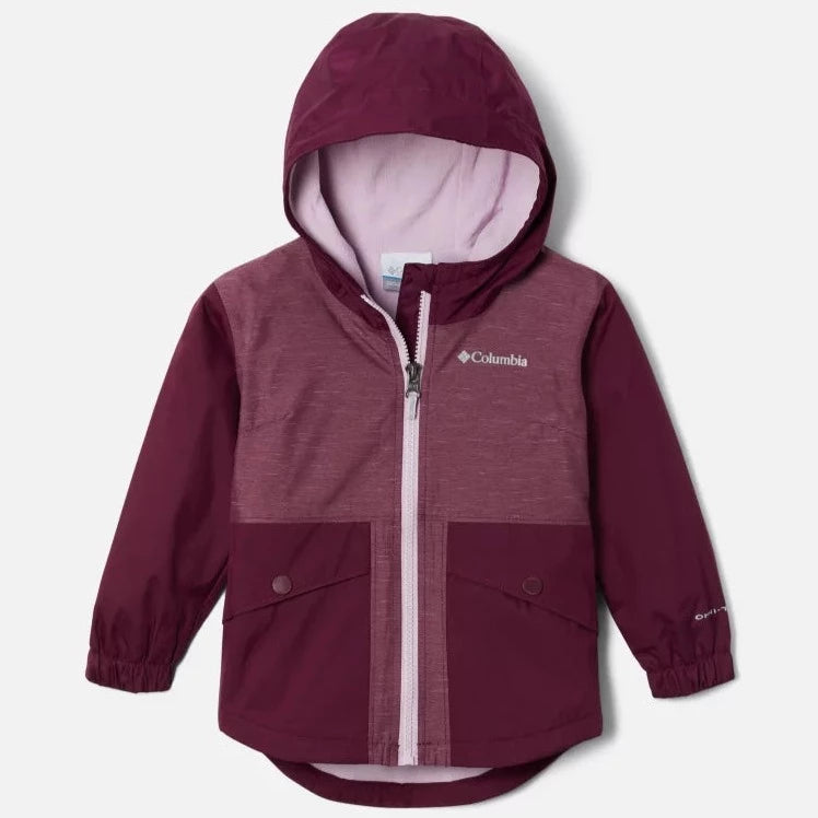 Columbia Marionberry Fleece-Lined Toddler Rain Jacket - Waterproof & Warm for Outdoor Play, Hiking & School