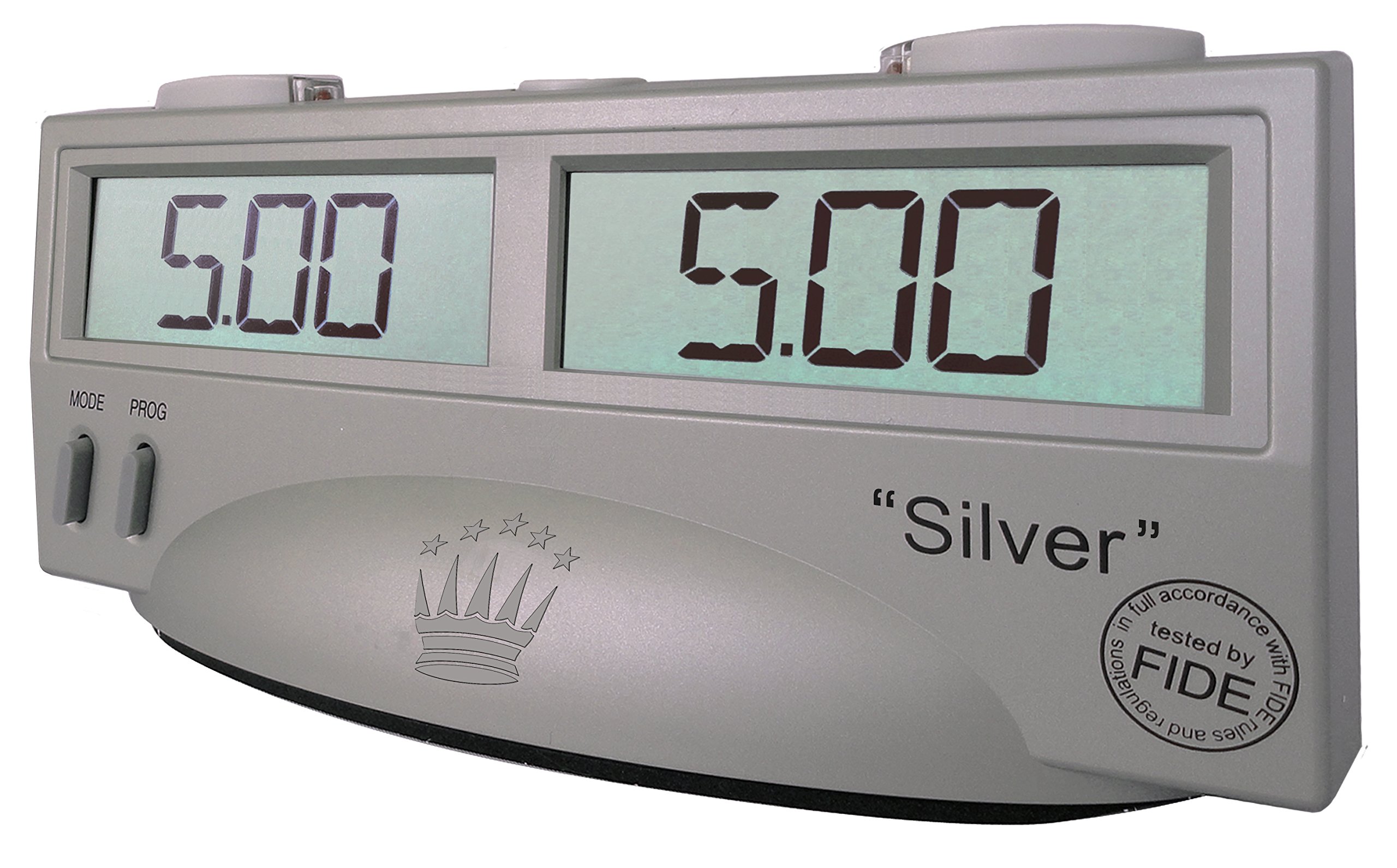 FIDE Approved Silver Chess Clock & Timer - Premium Chess Accessories for Tournaments & Home Games | ECI-410