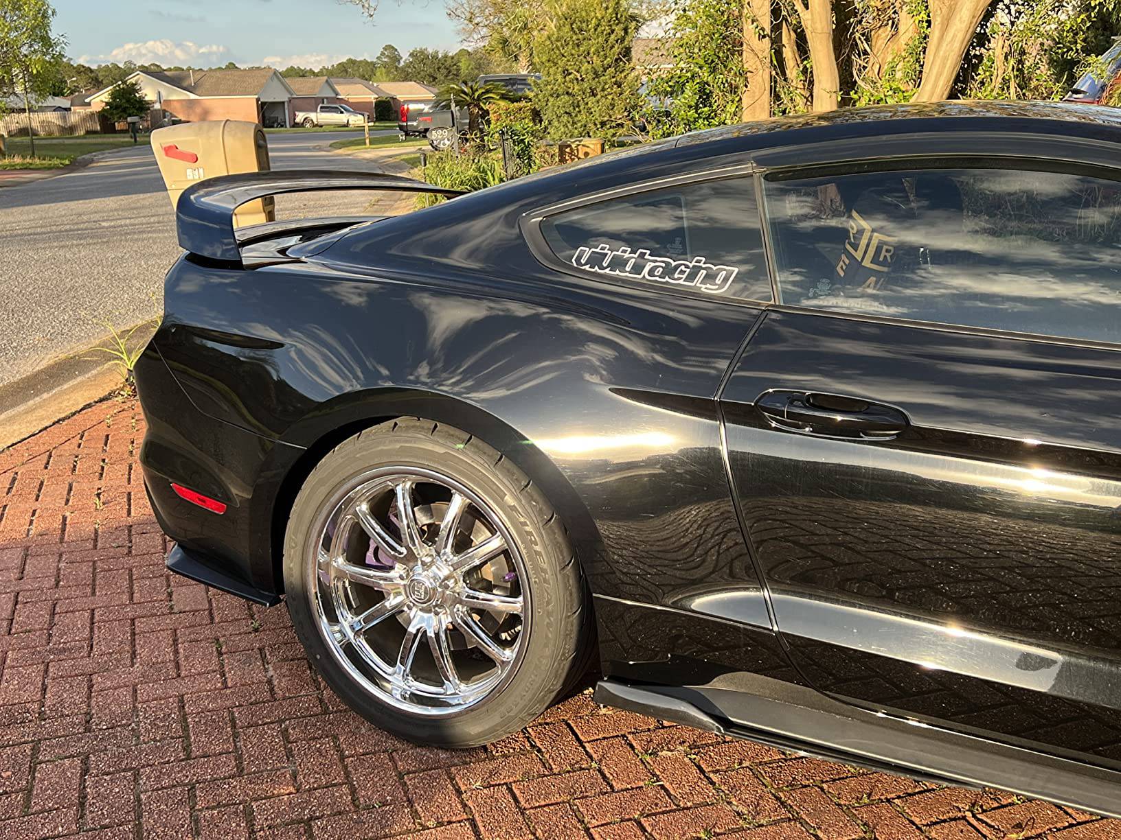 2015-2023 Ford Mustang GT350R Style Glossy Black ABS Rear Spoiler Wing - High Performance Car Styling for Racing & Street Driving