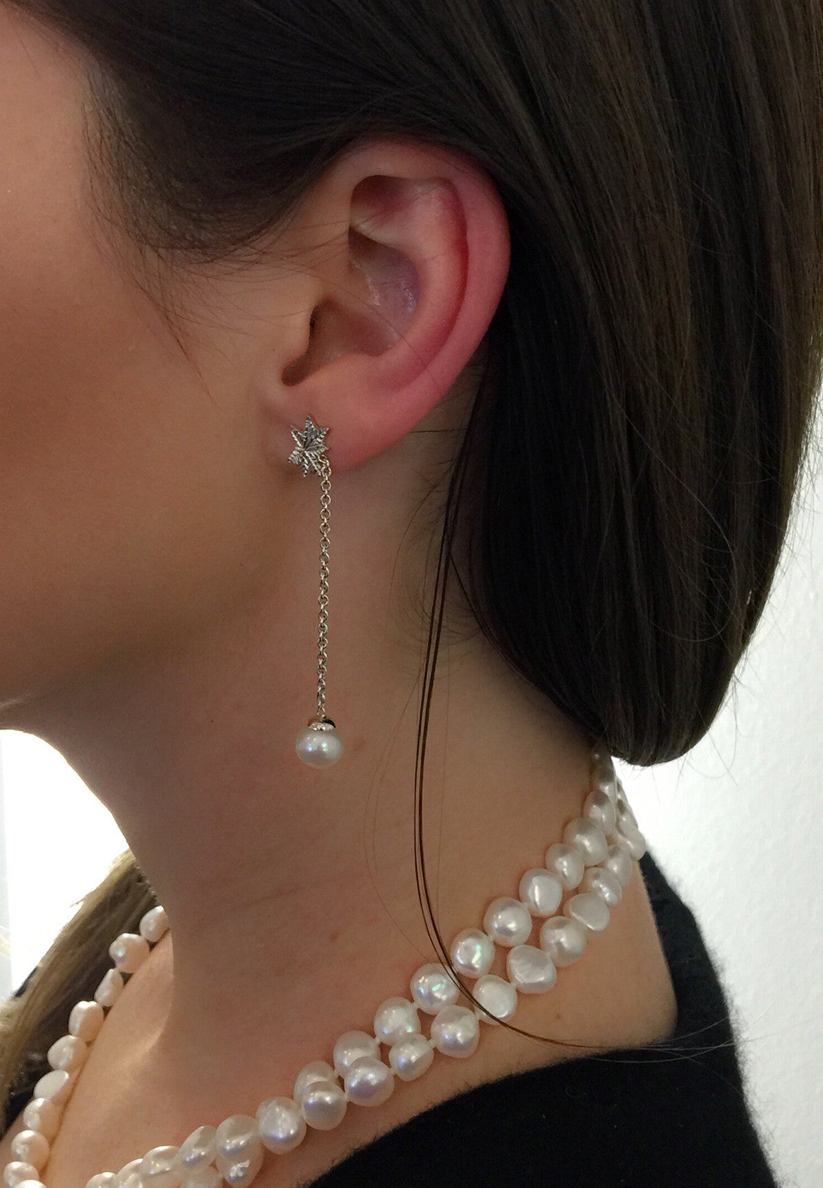 Palmtastic Hidden Treasure Silver Earring (Single Piece) - Elegant Dangle Earrings for Women, Perfect for Parties, Weddings & Everyday Wear