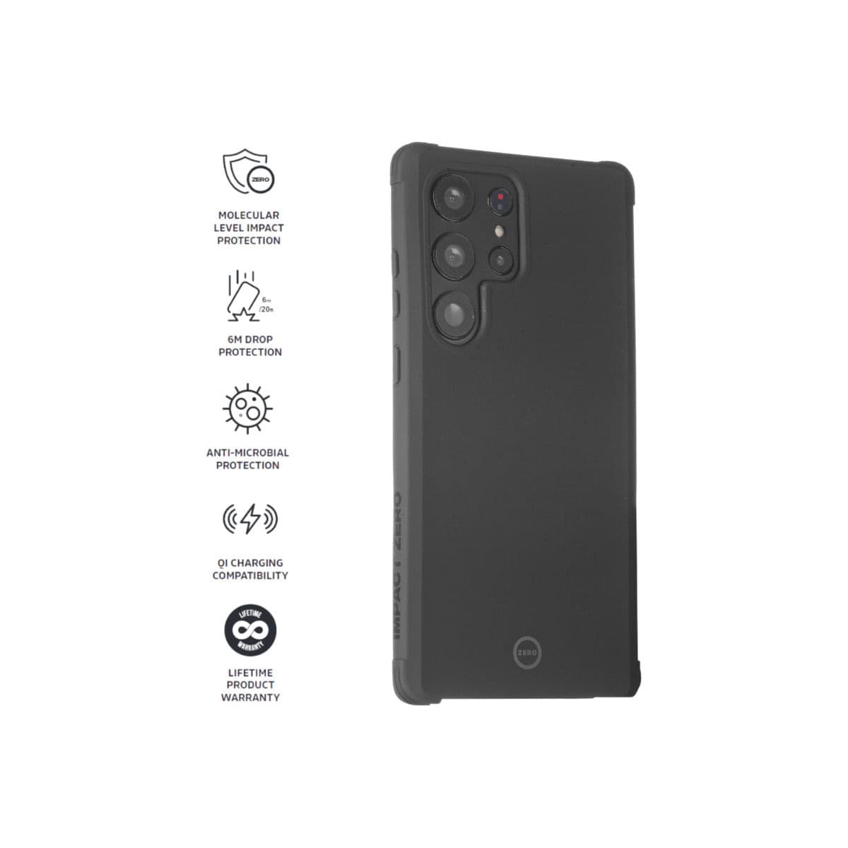 Impact Zero Color Shockproof Phone Case for Samsung Galaxy S23 Ultra - Durable Protection for Everyday Use, Travel & Outdoor Activities