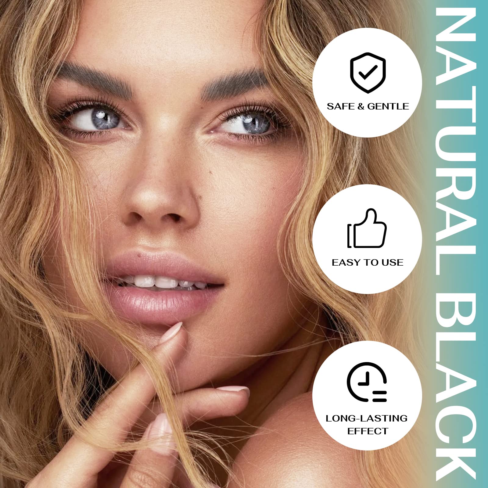 PERMANIA Black Lash & Eyebrow Tint Kit - 15ml Professional Grade Eyebrow Dye & Eyelash Tint for Fast, Safe Results | Salon & Home Use | Perfect for Eyebrow Shaping & Lash Enhancement