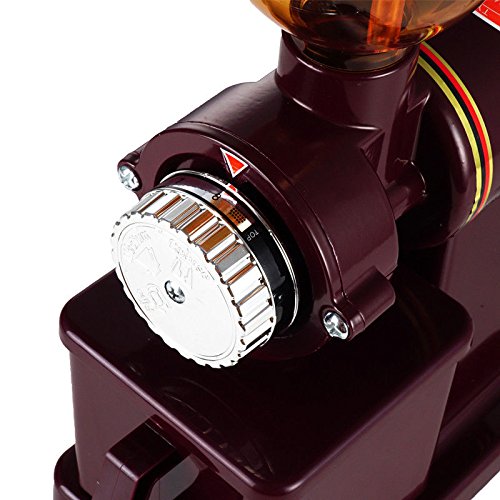 Premium Commercial Electric Coffee Grinder - Stainless Steel Bean & Powder Grinding Machine for Espresso, French Press - Perfect for Home, Office & Cafe Use (Red)