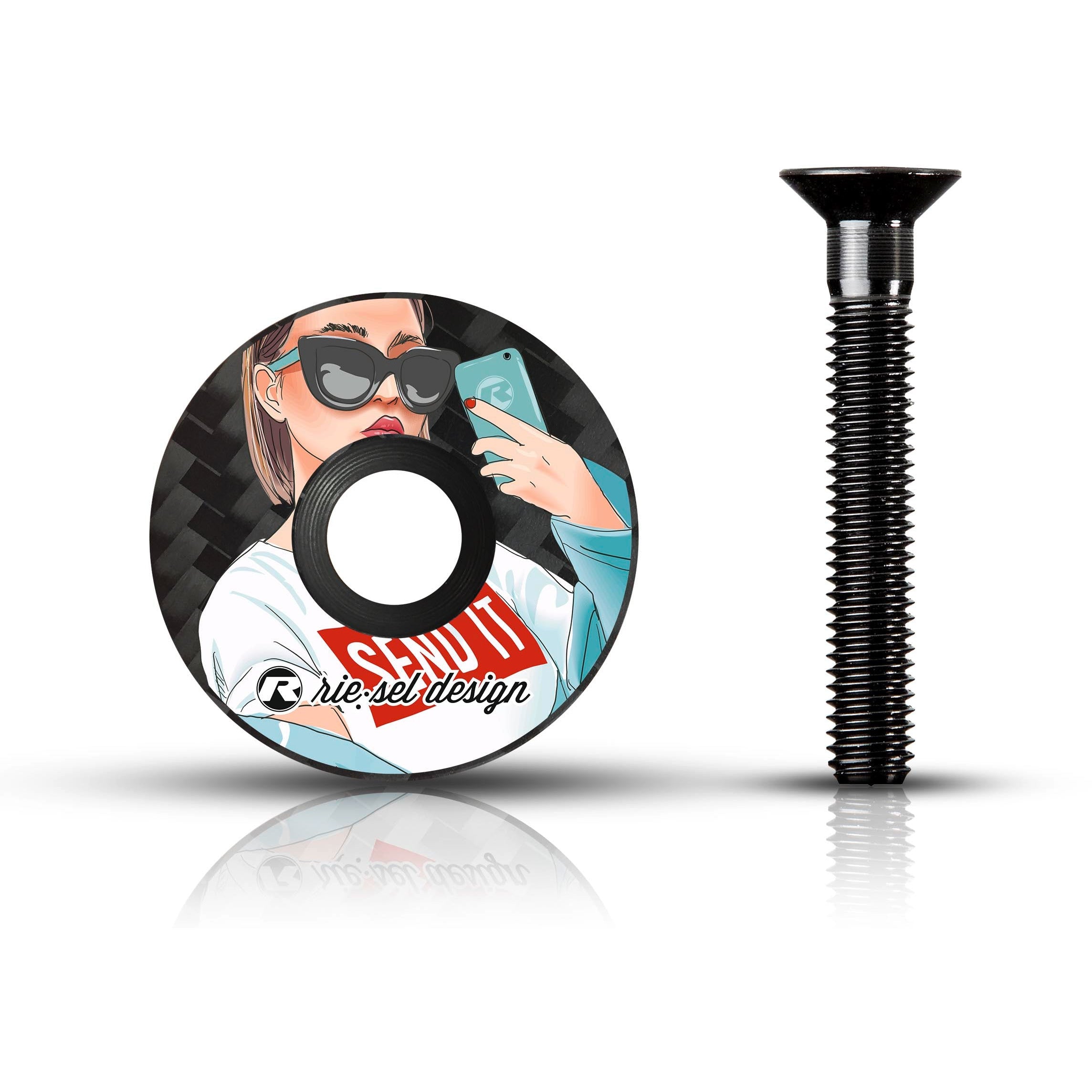 Carbon Fiber Bike Stem Cap - Lightweight & Durable Cycling Accessory for Road & Mountain Bikes - Perfect Gift for Cyclists & Bike Enthusiasts - Use for Commuting, Racing & Outdoor Adventures
