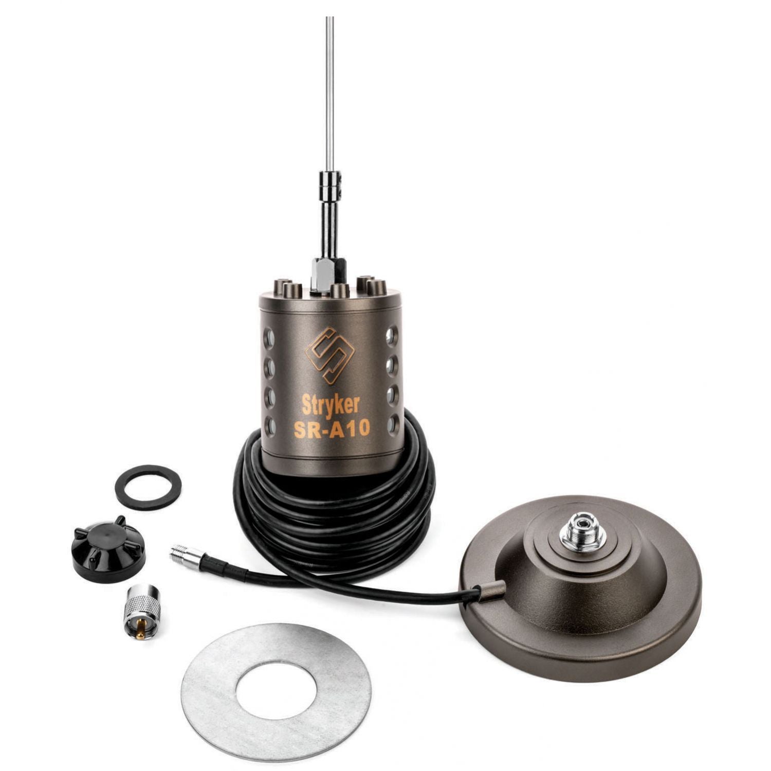 Stryker SRA10 Magnet CB Antenna - Heavy Duty Truck & Off-Road Vehicle Communication for Long Range Signal Clarity