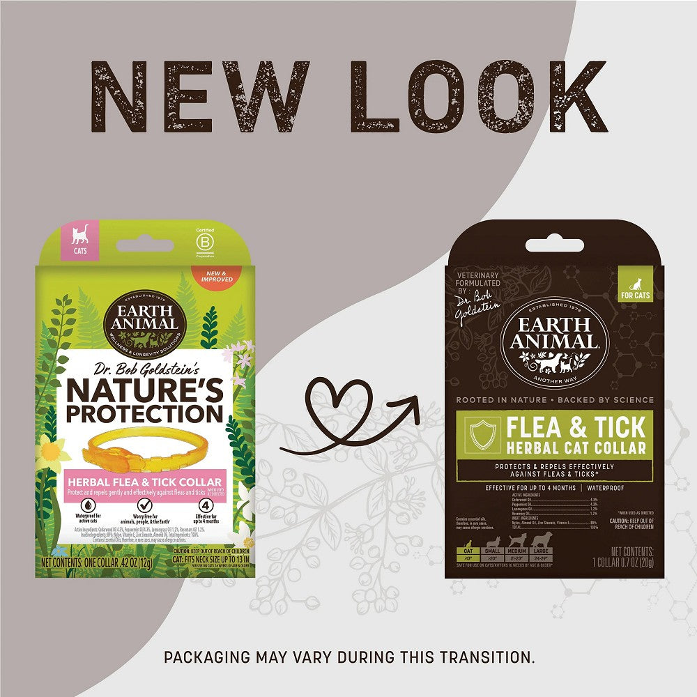 Natural Herbal Flea & Tick Repellent Cat Collar for Small & Large Cats - Safe & Effective Pest Control for Indoor & Outdoor Use