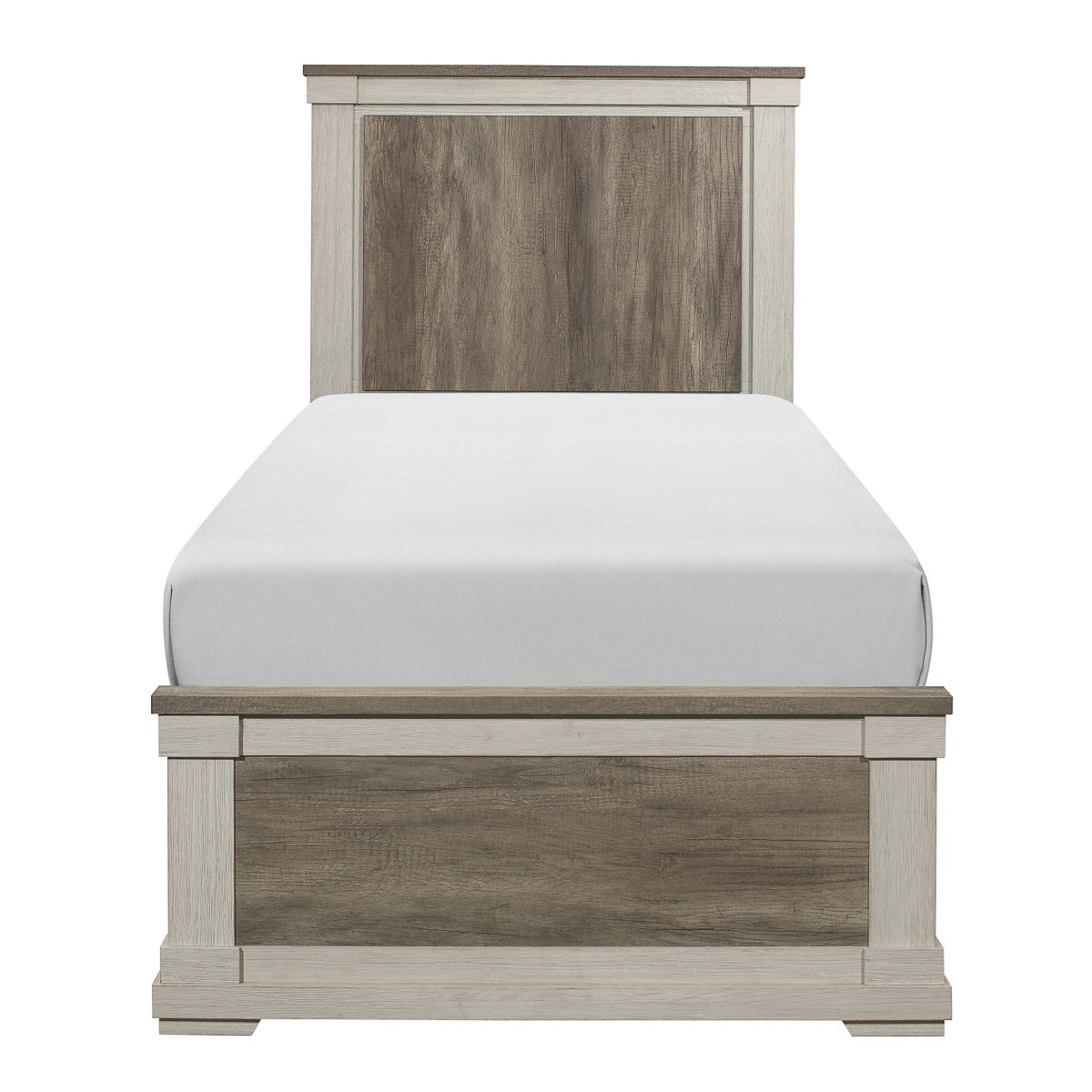 Arcadia Twin Bed Frame - Sturdy Wooden Platform Bed with Headboard, Modern Minimalist Design for Small Spaces | Perfect for Kids, Teens, Guest Rooms & Apartments
