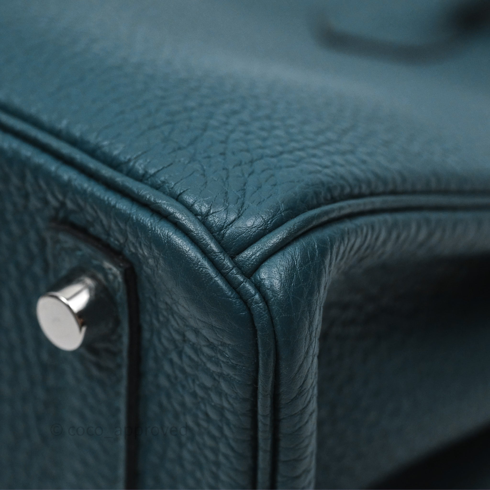Luxury Hermès Birkin 25 Handbag - Vert Bosphore W0 / Bleu Océan Z7 Togo Leather with Palladium Hardware | Perfect for Work, Travel & Special Occasions