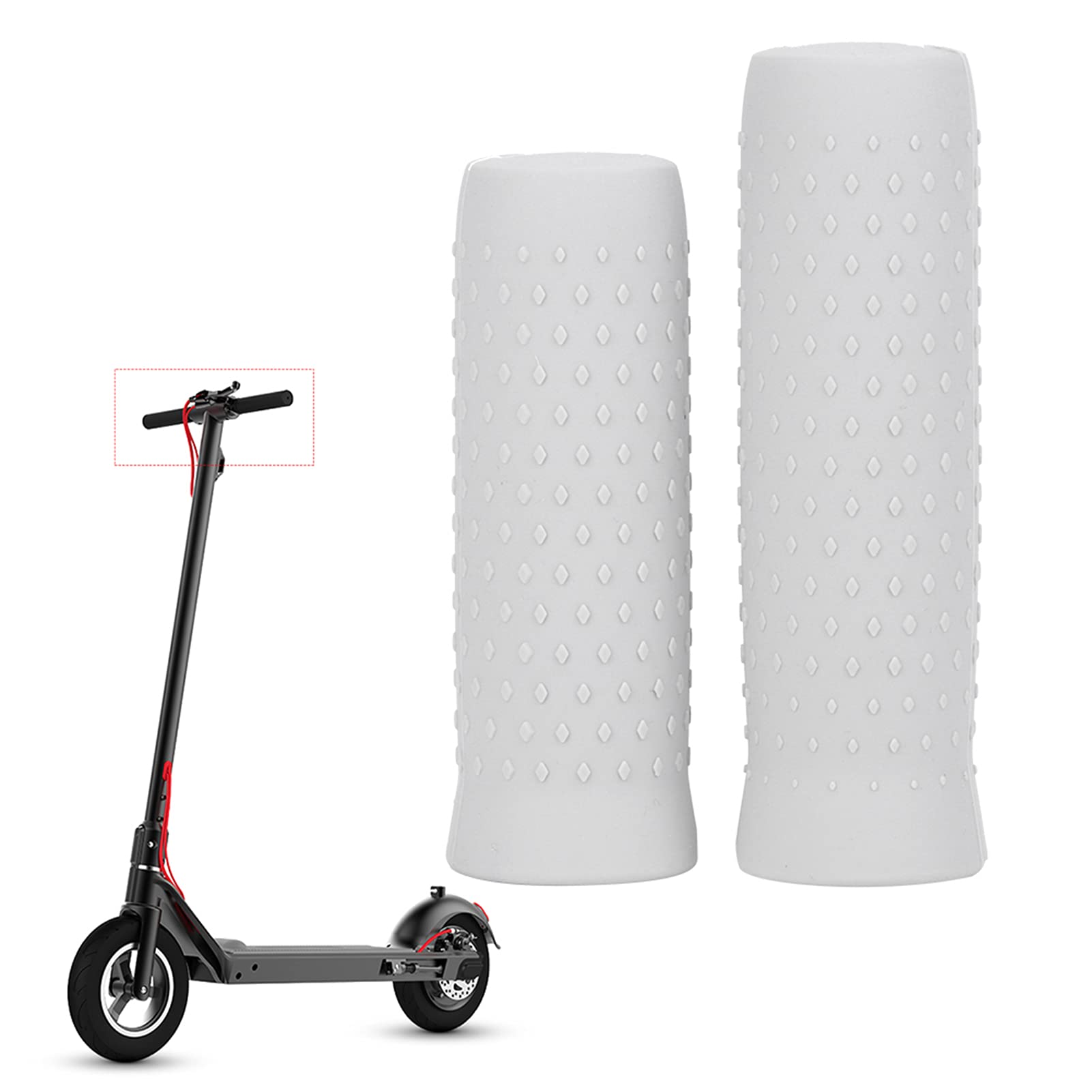 Non-Slip Silicone Handlebar Grips for Ninebot G30 Electric Scooter - Durable, Wear & Tear Resistant Scooter Accessories - Perfect for Commuting, Urban Travel and Outdoor Adventures
