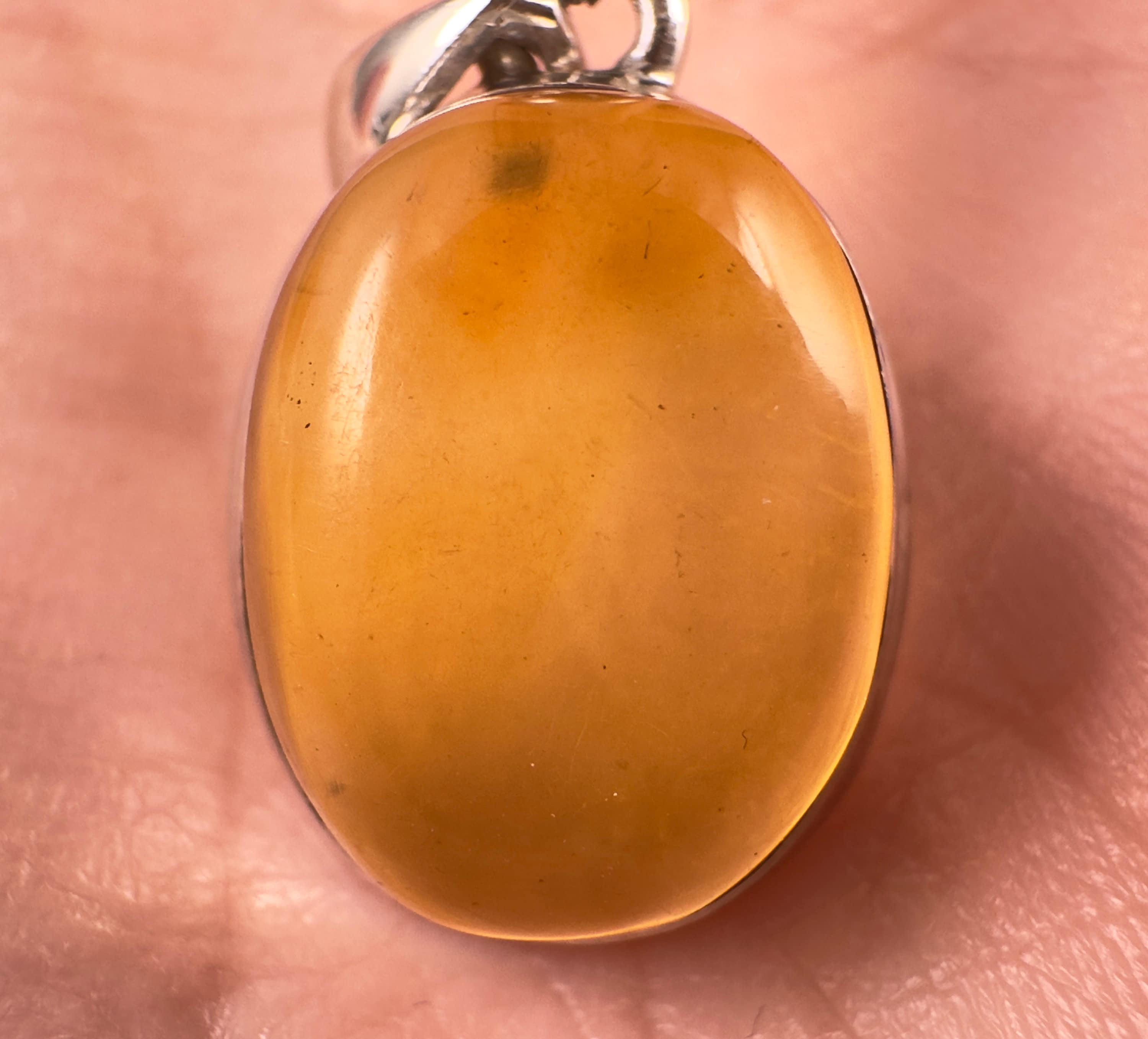 AAA Grade Amber Pendant in Sterling Silver with Healing Crystal - Elegant Fine Jewelry for Women - Perfect for Meditation, Energy Healing & Spiritual Gifts