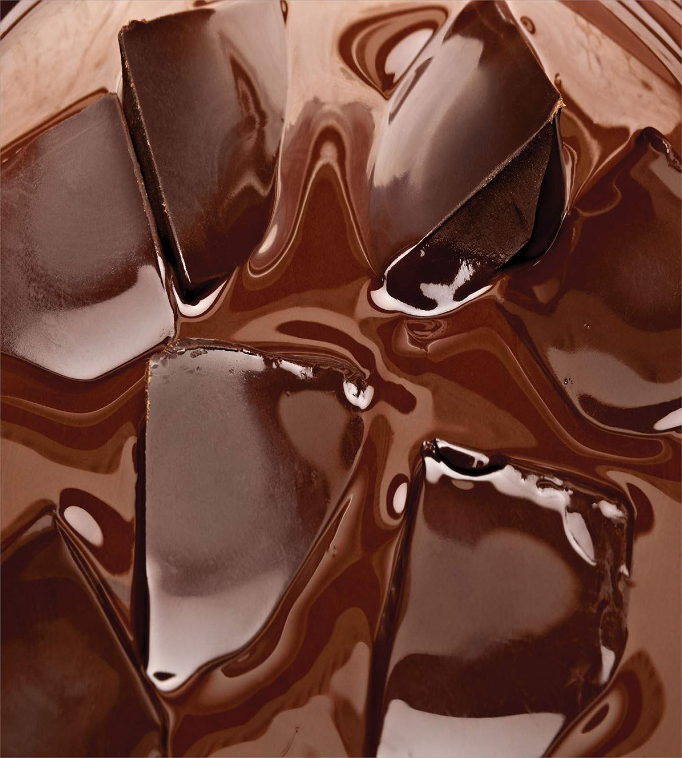 Ambesonne Chocolate Duvet Cover Set - King Size Dark Brown 3-Piece Bedding with 2 Pillow Shams | Melting Chocolate Print for Luxurious Bedroom Decor | Perfect for Chocolate Lovers' Master Suite or Cozy Guest Room