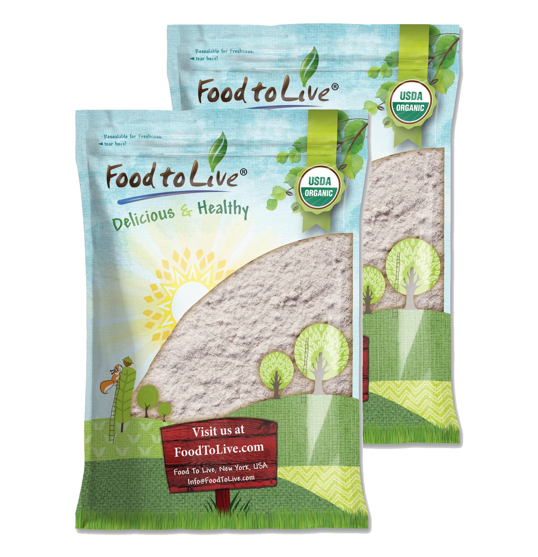 Food to Live Organic Brown Rice Flour, 18 lbs – Gluten Free, Non-GMO, Whole Grain, Vegan, Bulk – Rich in Fiber for Baking, Cooking & Thickening | Perfect for Bread, Cookies & Sauces | Made in USA