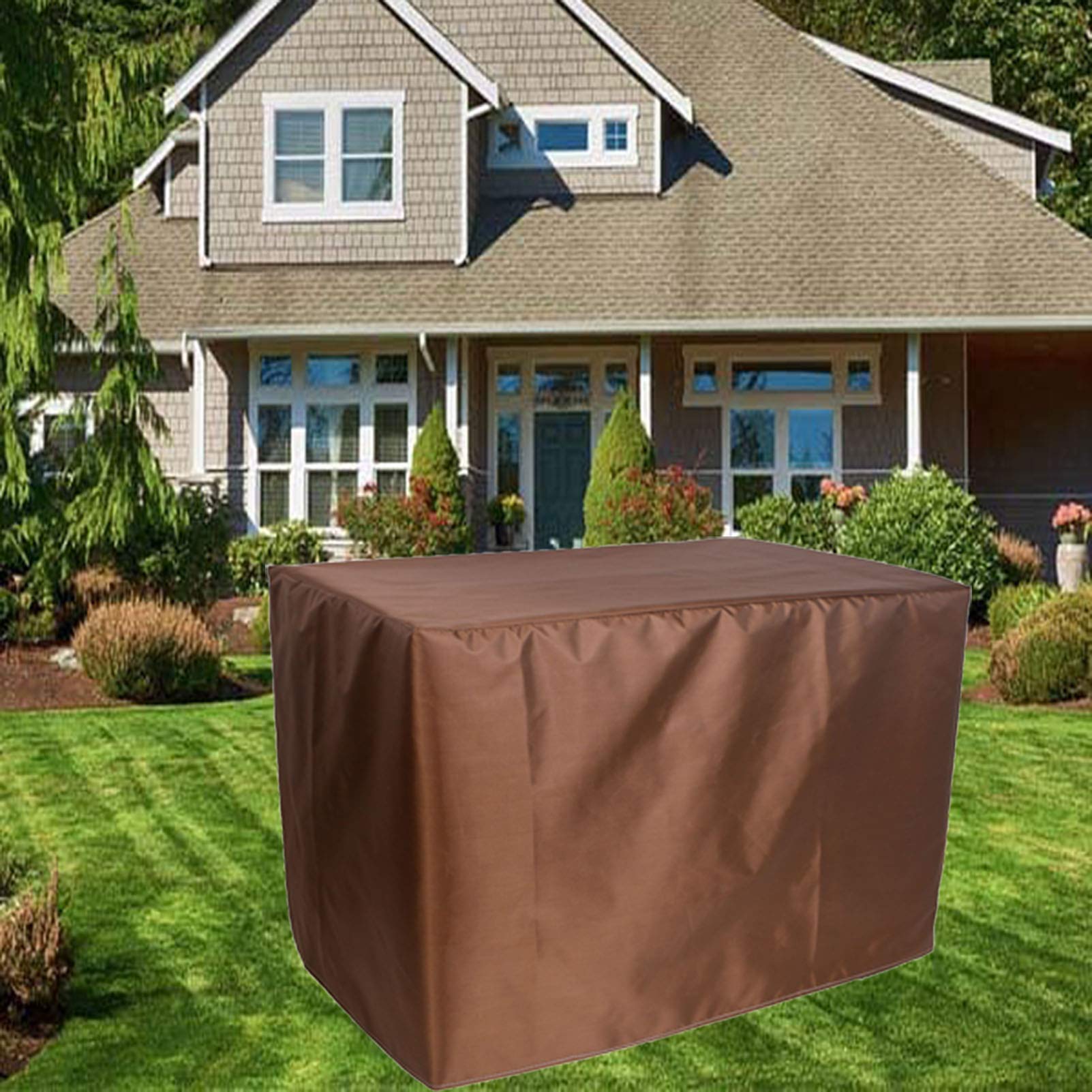 Heavy Duty 420D Oxford Waterproof Outdoor Garden Furniture Cover 140x104x36in - Large Rectangular Patio Cover for Rain, Snow, Dust & Wind Protection - Perfect for Square Tables, Chairs & Outdoor Dining Sets