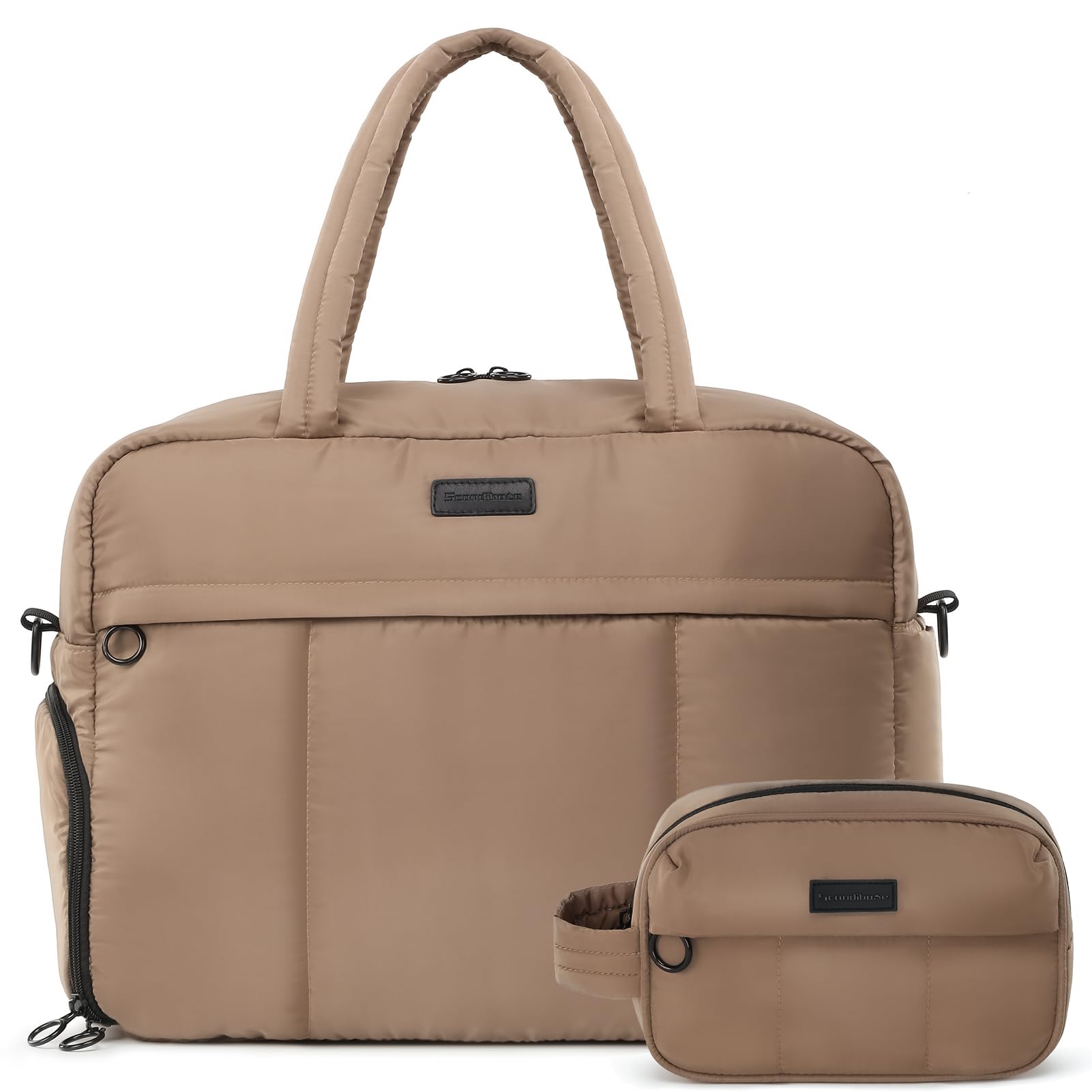 Waterproof Puffy Duffle Bag - Lightweight Carry On Sports Gym Bag for Women, Soft Travel Duffel & Weekender Overnight Bag - Perfect for Gym, Travel, Sports & Weekend Getaways