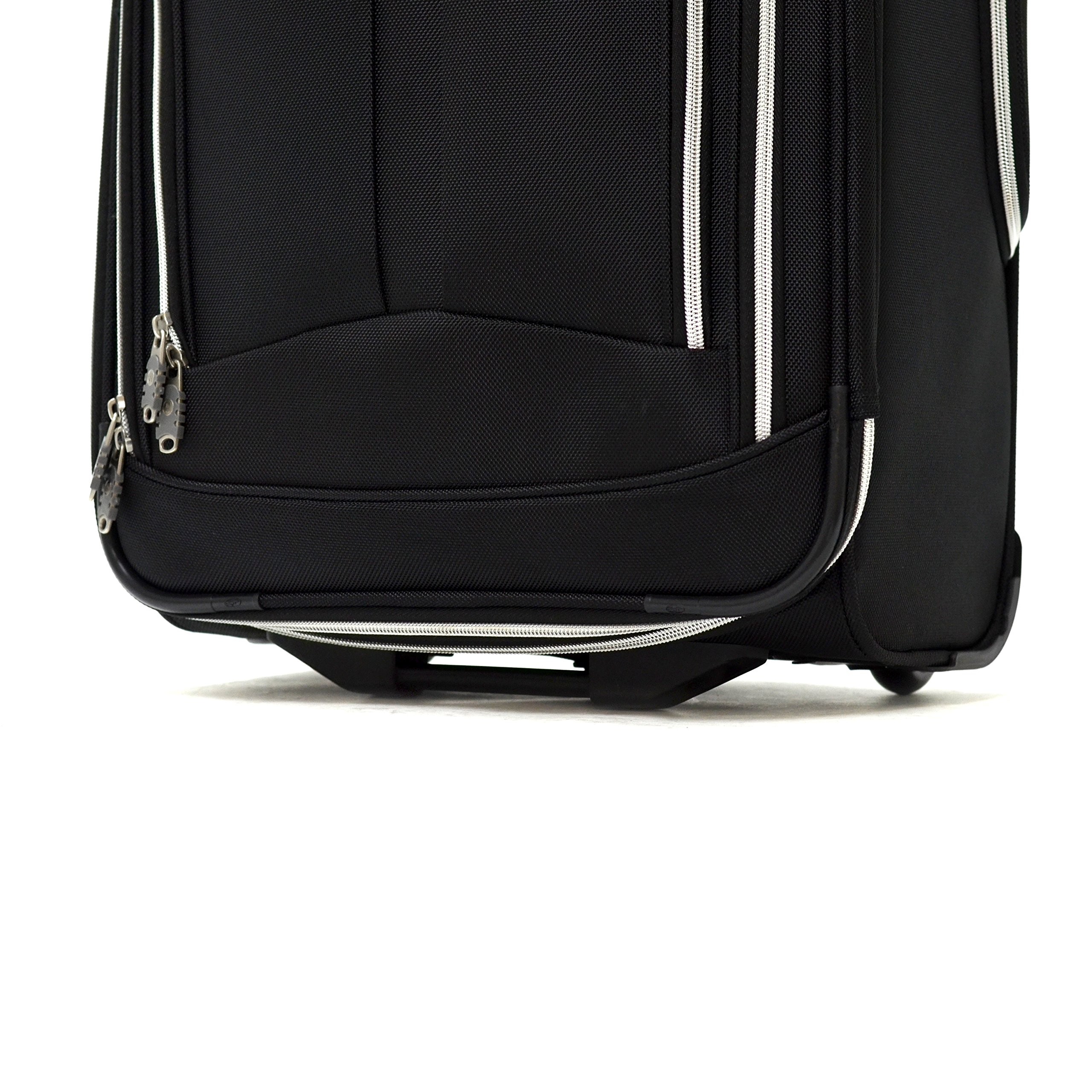 Olympia U.S.A. Hamburg 3-Piece Luggage Set - Black Expandable Spinner Suitcase with TSA Lock - Perfect for International Travel & Business Trips