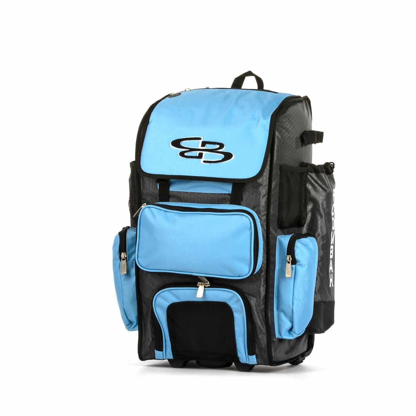 Boombah Superpack Hybrid Rolling Bat Bag - Wheeled & Backpack Style for Baseball & Softball Players | Perfect for Travel & Team Practices