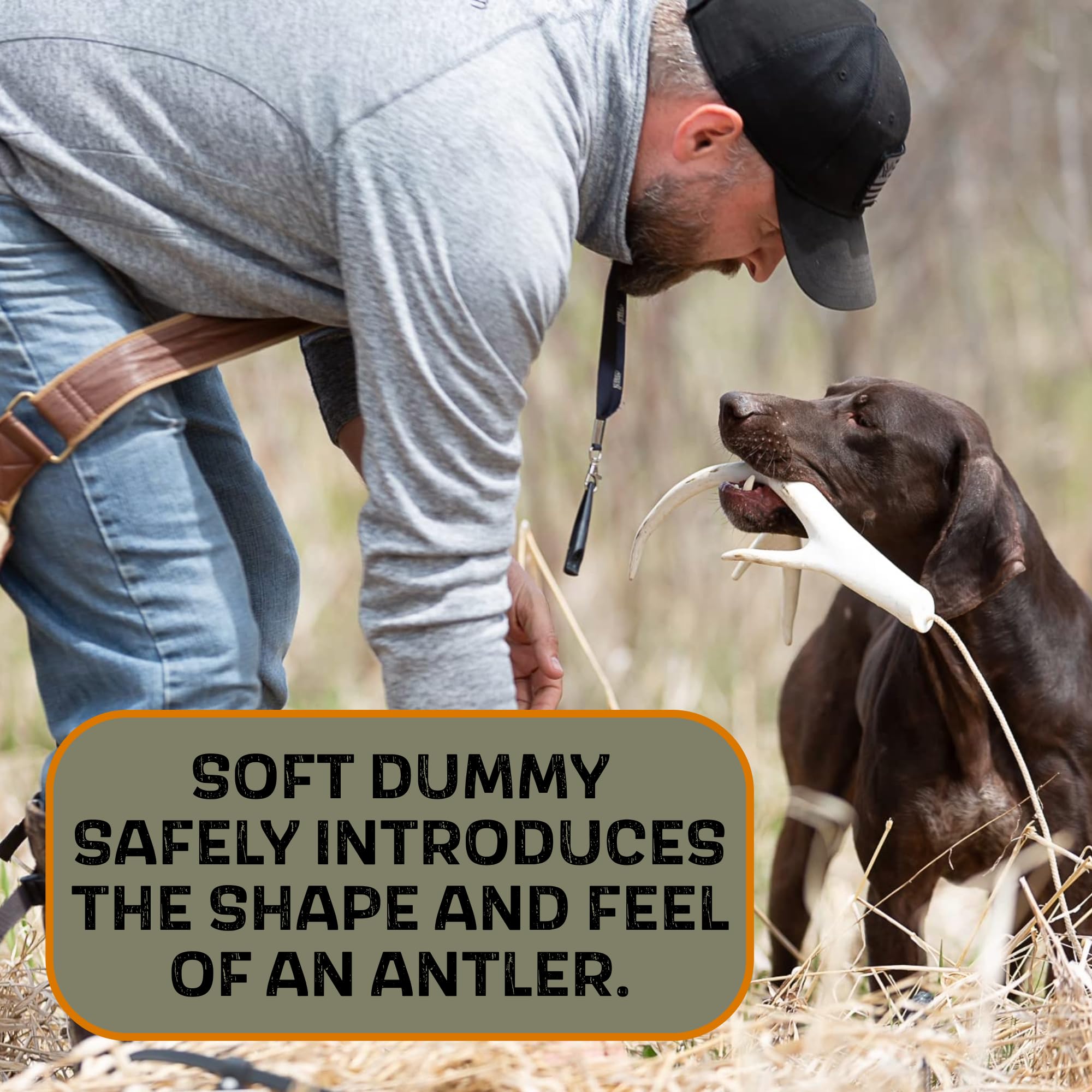 **White Dog Bone Shed Training Dummy – Hunting Dog Training Kit with Scent Work Accessories for Tracking & Retrieval – Perfect for Outdoor, Field & Home Dog Training**