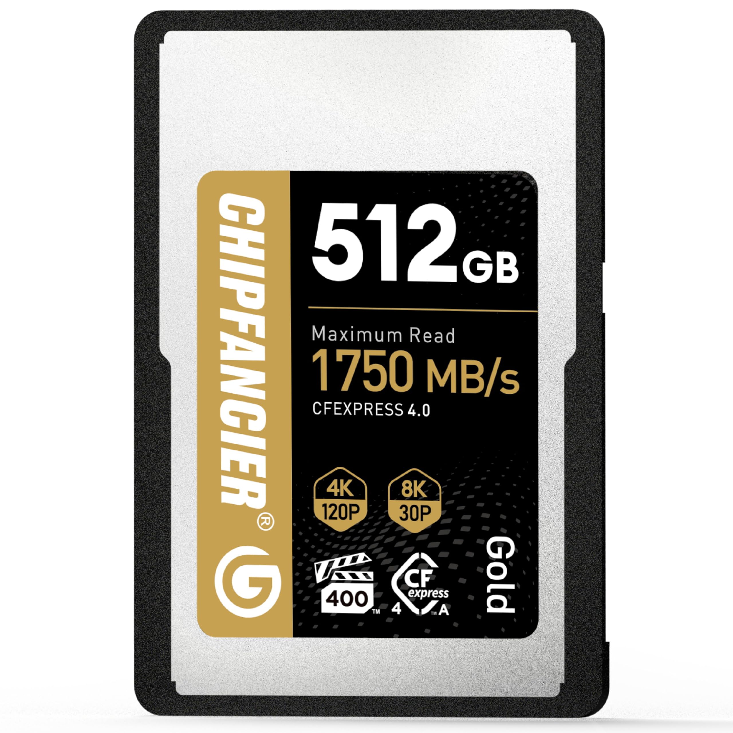 512GB CFexpress 4.0 Type A Memory Card - 1750MB/s Read & Write Speed - Compatible with Sony Alpha & FX Cameras - Ideal for RAW 4K/8K Video Recording & High-Speed Photography - Perfect for Professional Videographers & Photographers