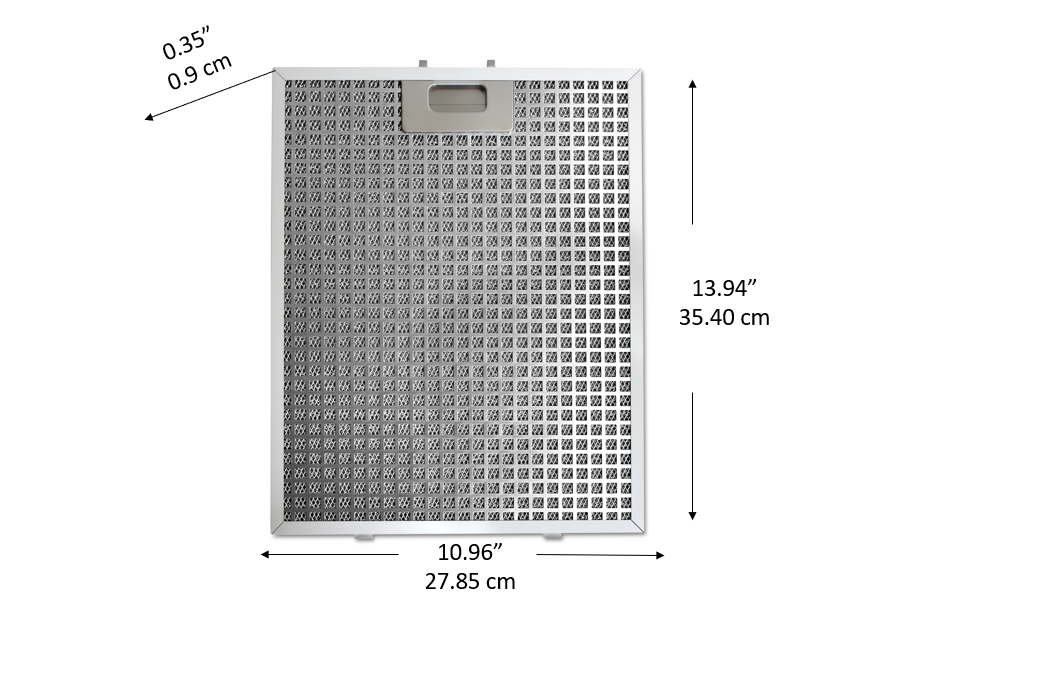 Aero Island III 36 Inch Range Hood Filter Replacement - Stainless Steel Kitchen Exhaust Filter for Aero Island III 36