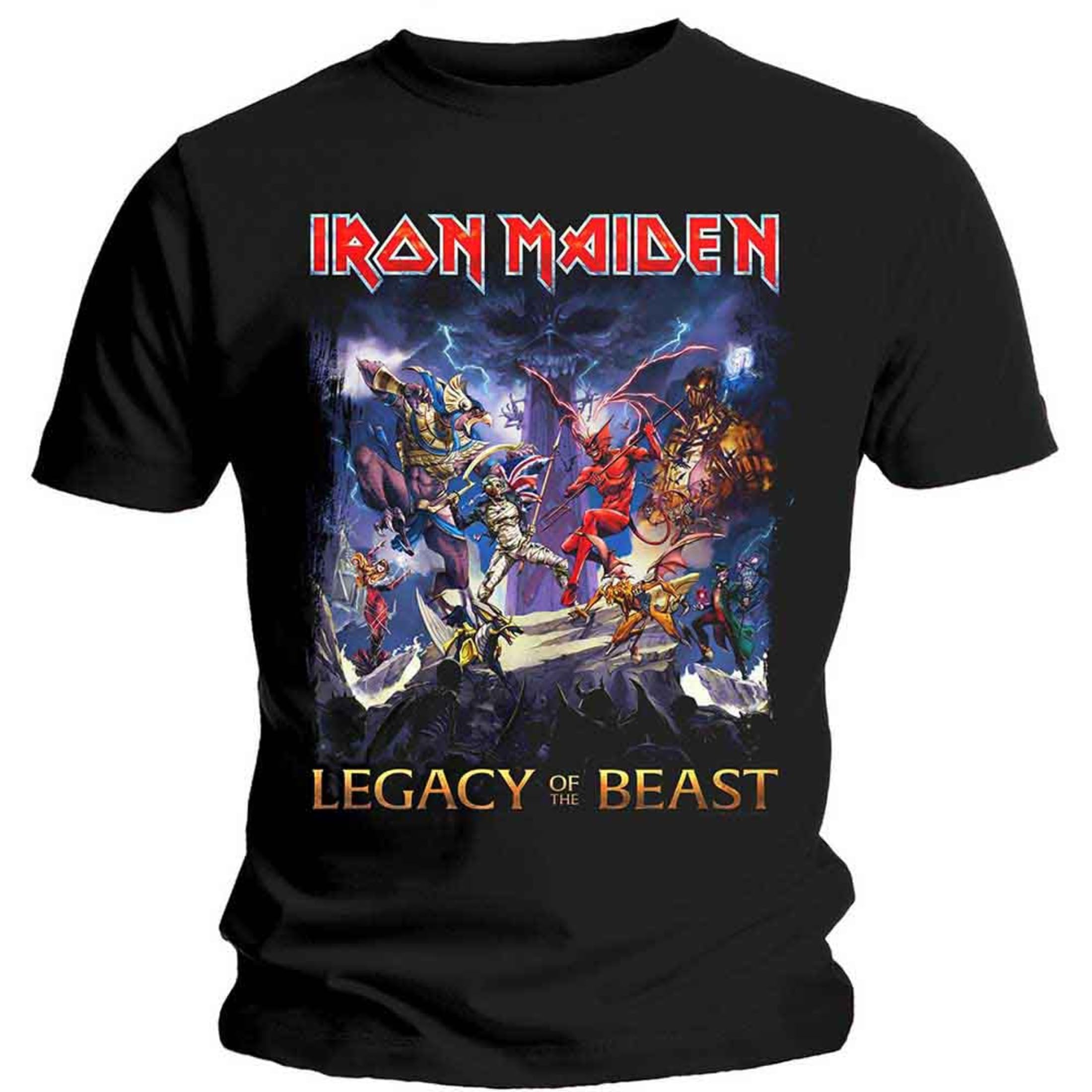 Official Legacy Of The Beast Band Logo Men's Black T-Shirt Size S - Perfect for Concerts, Gifts & Metal Music Fans