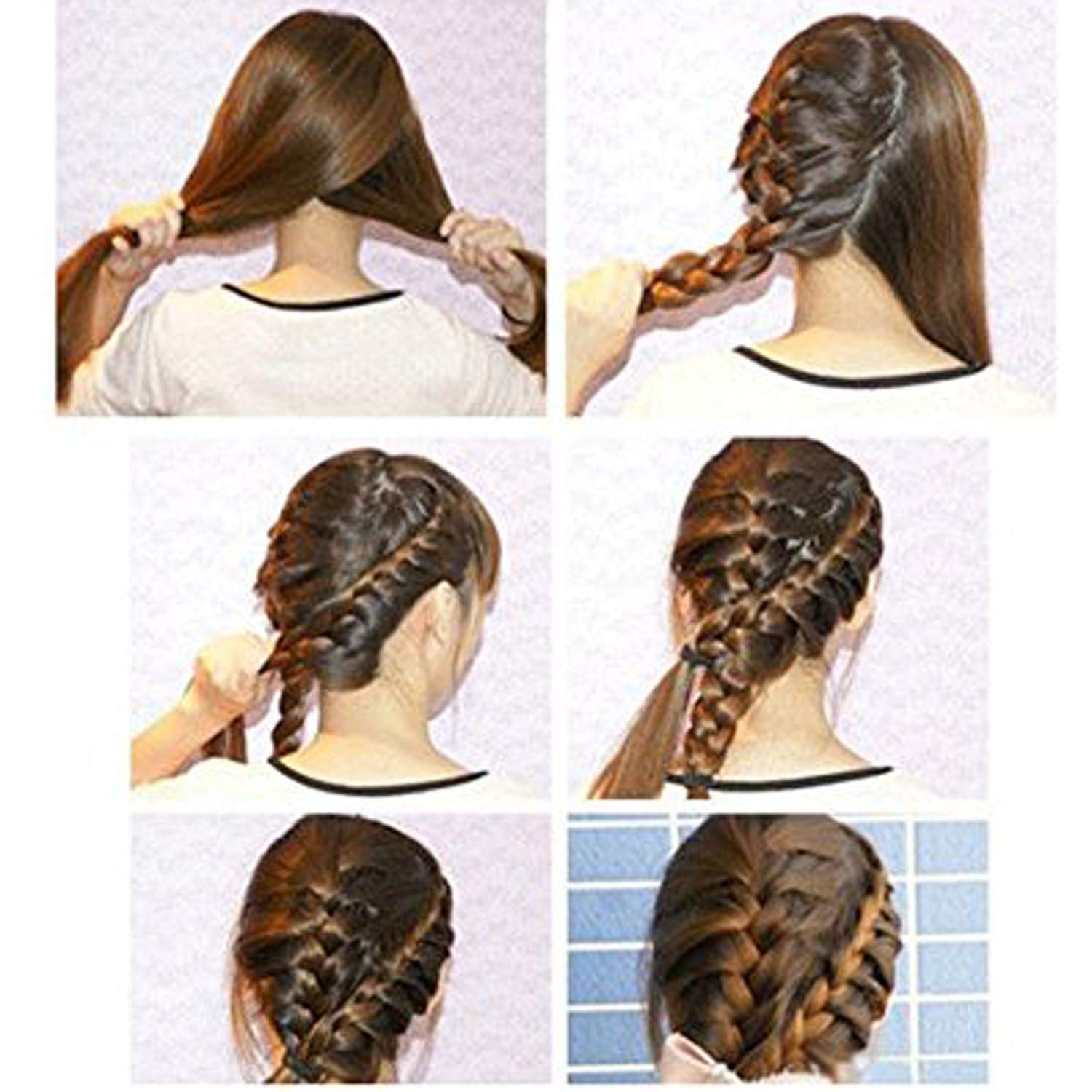 APSAMBR - 3 Pack French Hair Styling Clip Stick Bun Maker, Braid Tool for Women, Hair Accessories for Twist & Plait, Perfect for Updos, Ponytails & Everyday Styling (Black)
