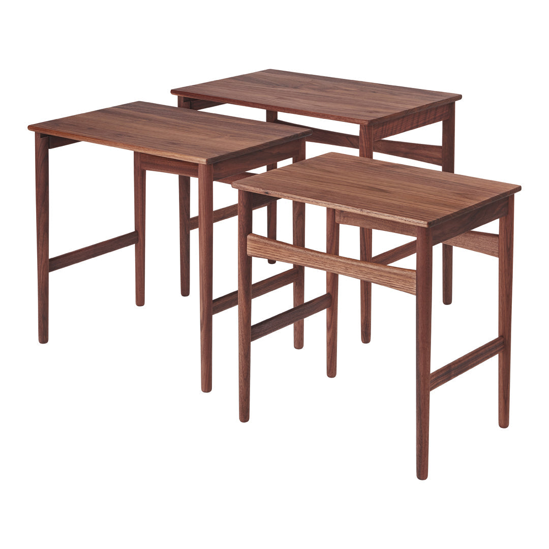 CH004 Modern Nesting Coffee Tables - Space Saving Side Tables for Living Room, Bedroom & Small Spaces - Set of 3 Stackable End Tables with Contemporary Design