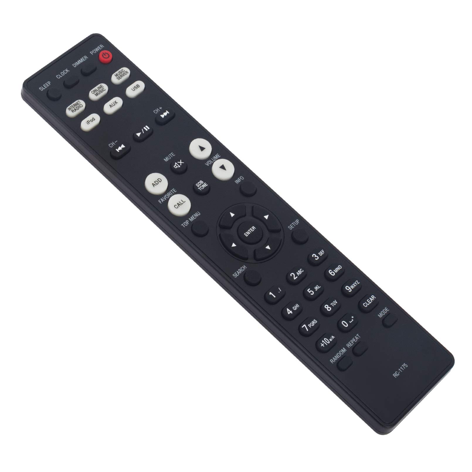 Original Remote Control Replacement for DENON CD Receiver DRA-N5 DRAN5 RCD-N5 RCDN5 RC1175 RC-1175 - Perfect for Home Theater & Audio System Setup