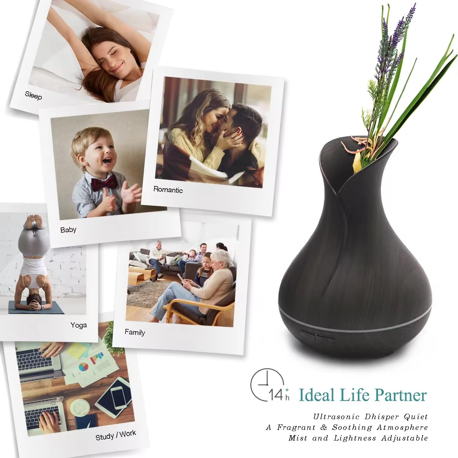 Premium 550ml Ultrasonic Essential Oil Diffuser - 5-in-1 Aromatherapy Device with Humidifier, Timer & 7 Color LED Lights | Perfect for Home, Office, Yoga & Spa Relaxation | Safety Auto-Off Switch