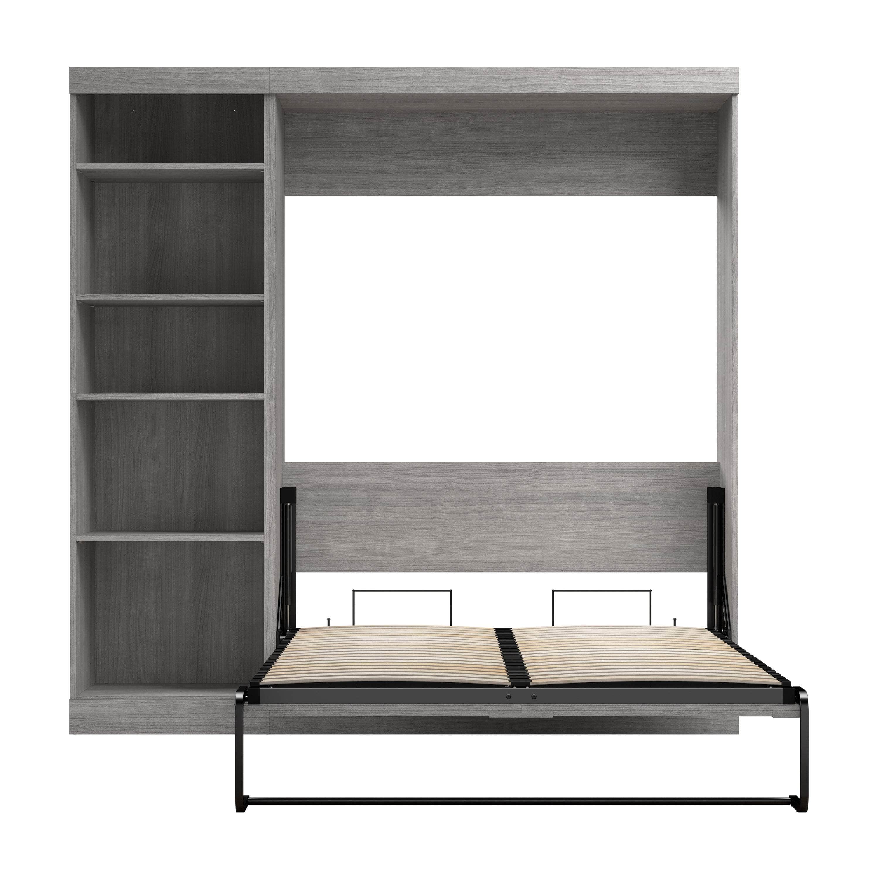 Pur Full Murphy Full Bed with Storage Unit (84W) - 7 Color Options | Space-Saving Wall Bed for Small Apartments & Guest Rooms