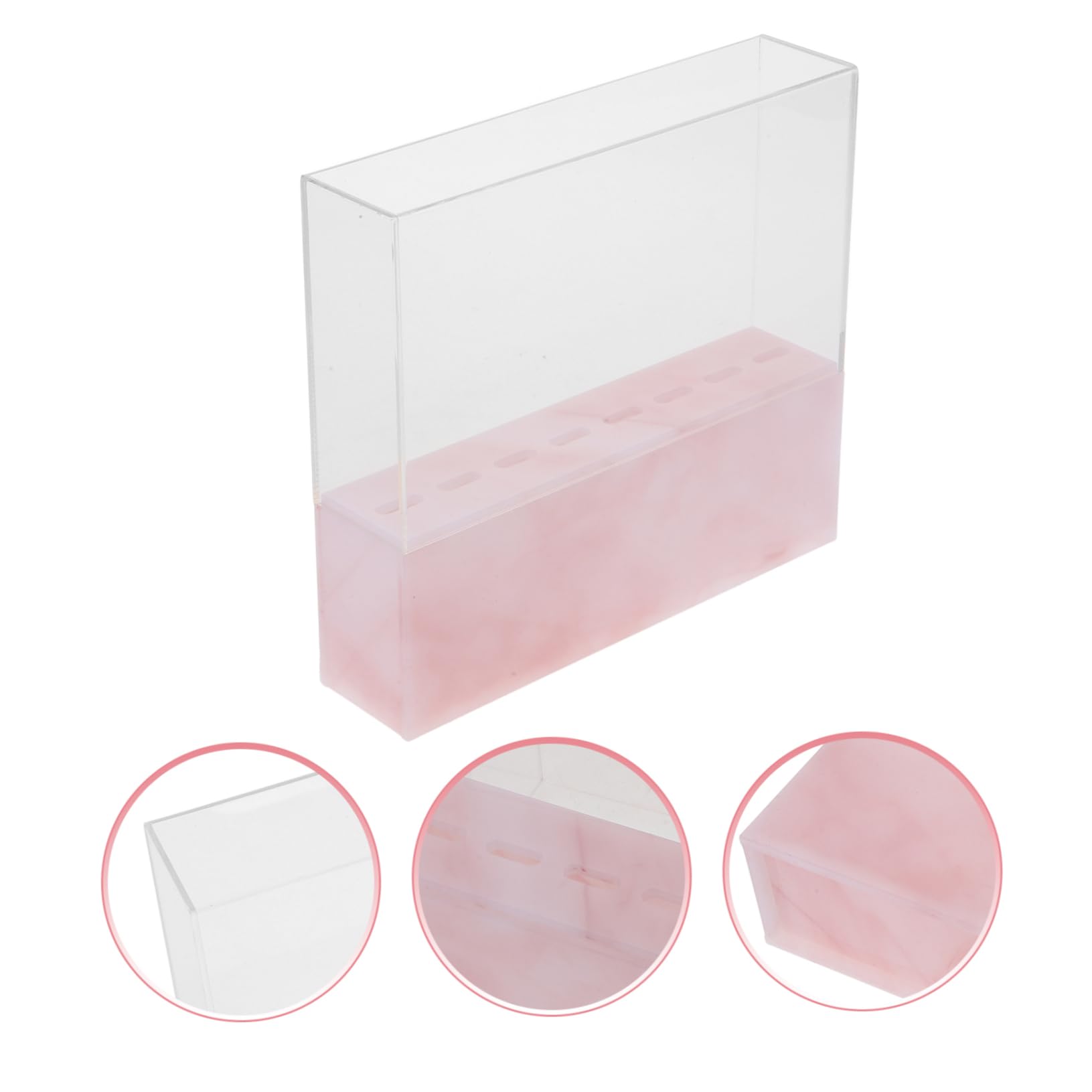 Premium Acrylic Eyelash Tweezer Stand - Lash Cluster Tweezers & Spatula Holder for Professional Makeup Artists | Makeup Brush Organizer & Lash Tool Display Shelf (Pink) by Ipetboom - Perfect for Salon, Beauty Studio & Home Makeup Vanity
