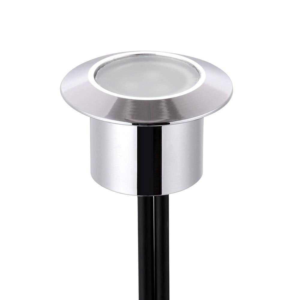 10 Pack LED Deck Lighting Fixture with Transformer - Outdoor Waterproof Step Lights for Patio, Garden, Stairs & Pathway - Warm White 3000K IP65 Rated Landscape Lighting