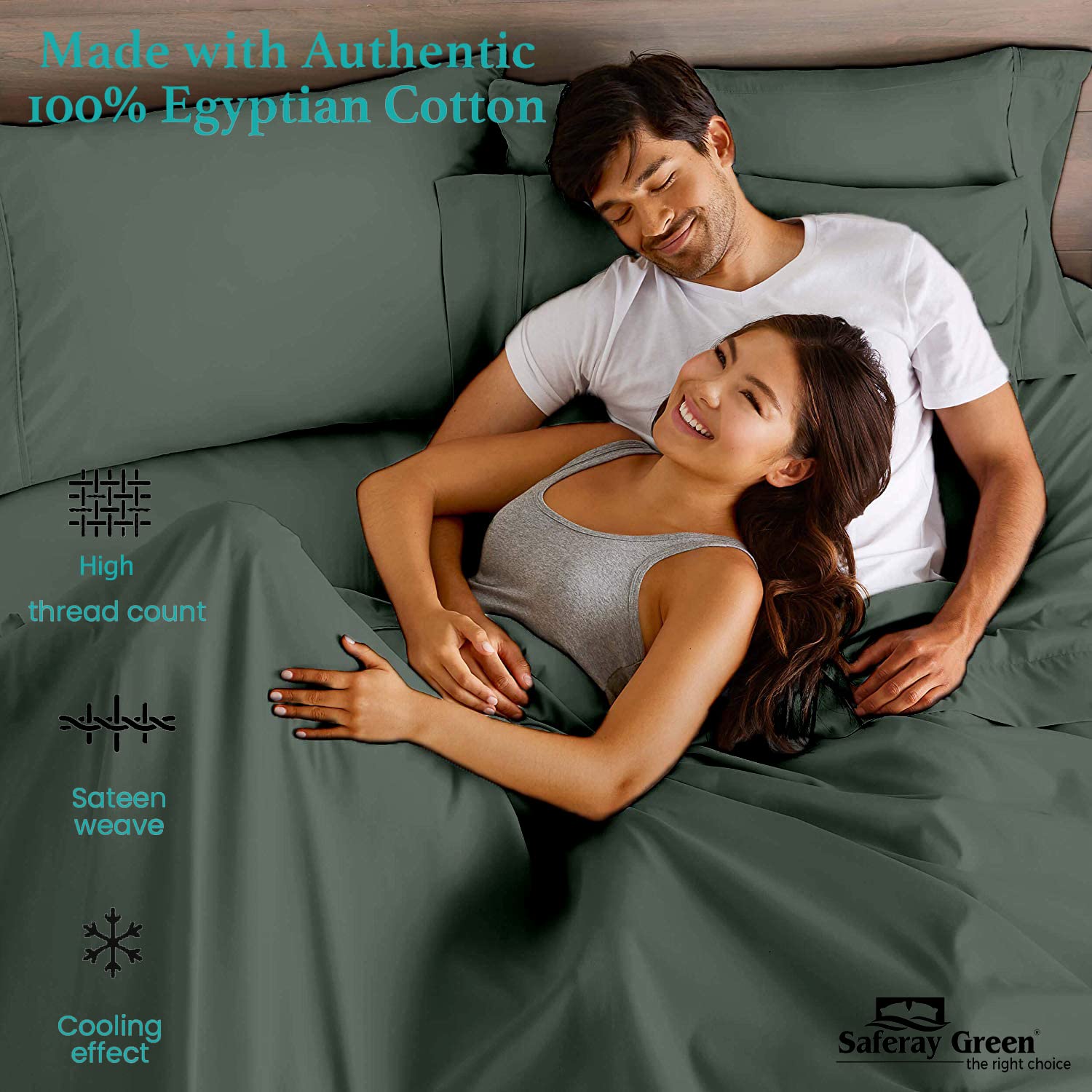 Luxury Queen Size Sheet Set - 100% Egyptian Cotton Cooling & Breathable Bed Sheets - 4 Piece Hotel Quality Bedding with Deep Pockets - Ultra Soft Dark Gray Fitted Sheet - Perfect for Hot Sleepers & Luxury Home Decor