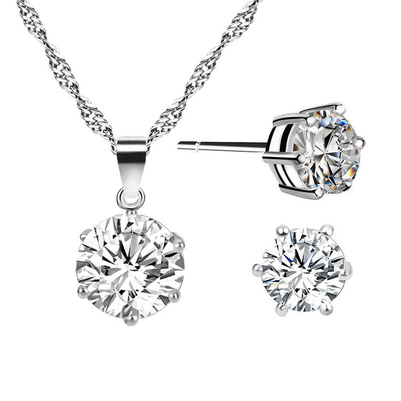 Exquisite Diamond Studded Women's Jewelry Set - European & American Style for Elegant Occasions & Daily Wear