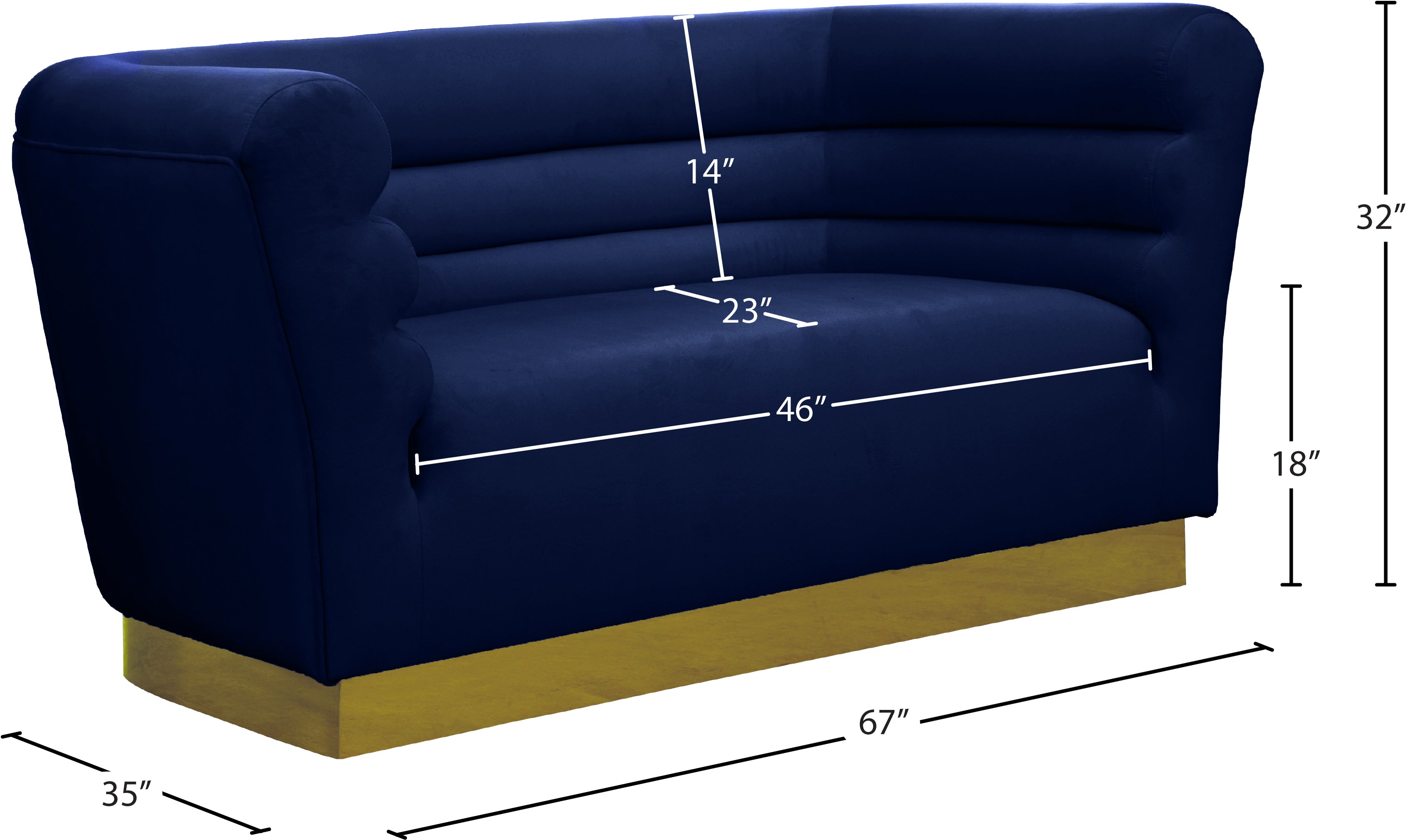 Bellini Velvet Loveseat - Modern Small Sofa for Living Room, Apartment & Office | Soft Upholstered 2-Seater Couch with Sturdy Wooden Legs | Perfect for Cozy Spaces, Small Homes & Reading Nooks