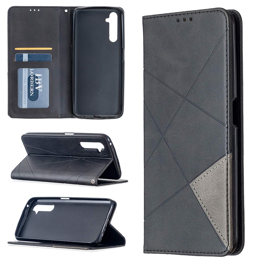 Premium PU Leather Flip Case for Oppo Realme 6 (RMX2001) - Slim Protective Cover with Card Slots | Perfect for Daily Use, Travel & Business Meetings