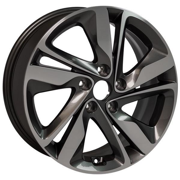 17 Inch Gunmetal Machined Alloy Wheel Replacement for Hyundai Azera 2006-2017 | OEM Style Replica Rim 9508139 | Perfect for Road Trips & Daily Commute