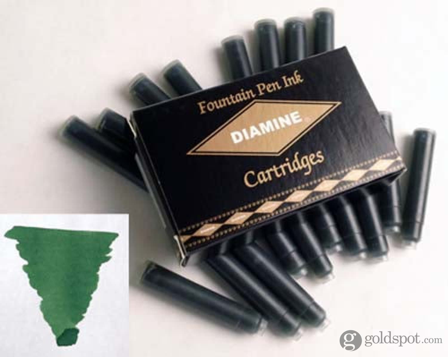Premium Diamine Classic Fountain Pen Ink & Cartridges - Emerald Green | Smooth Writing for Journals, Calligraphy & Artistic Projects