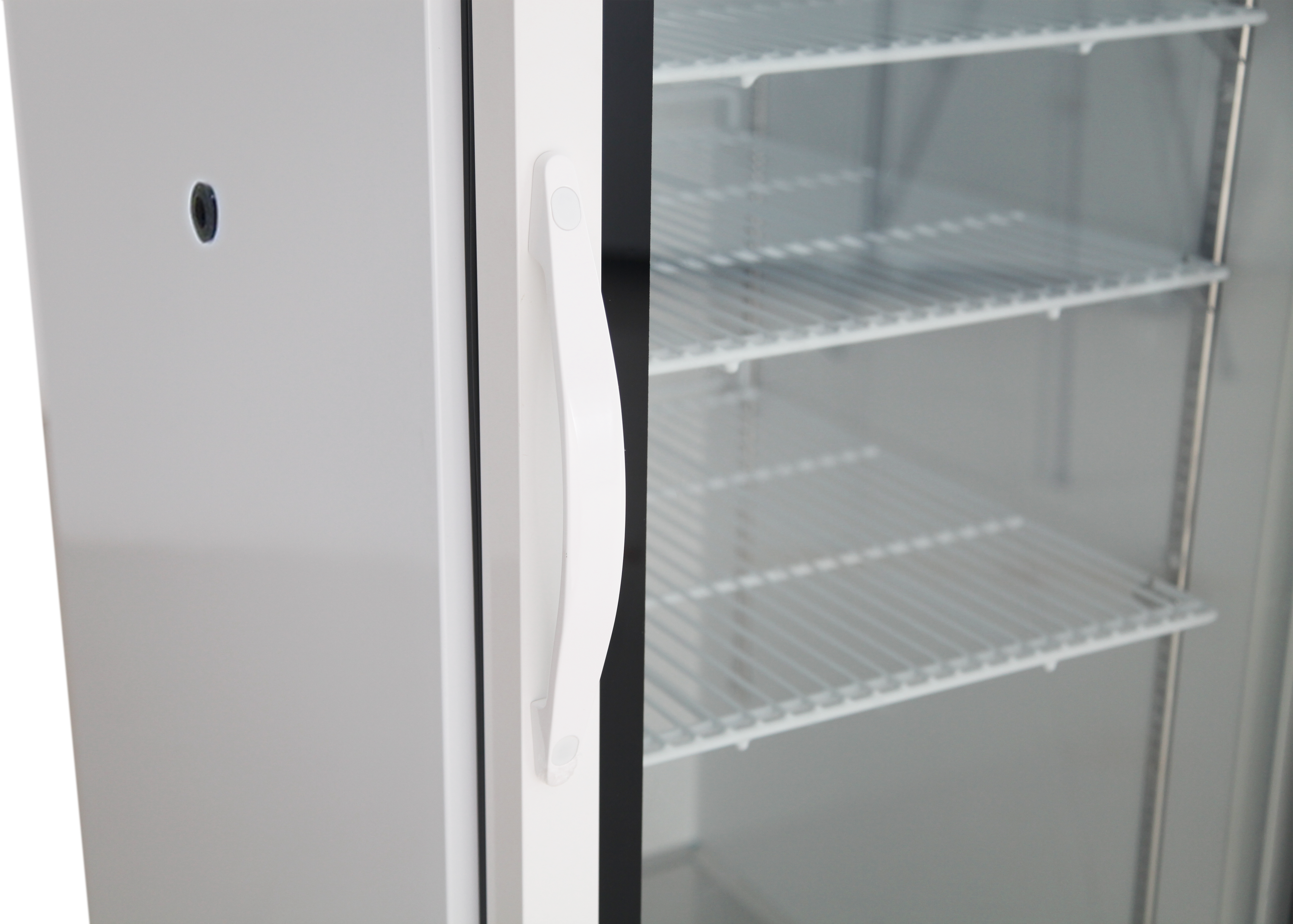 22 Cu. Ft. Glass Door Upright Refrigerator - Energy Efficient Stainless Steel Commercial Fridge for Restaurants, Cafes, and Home Kitchens